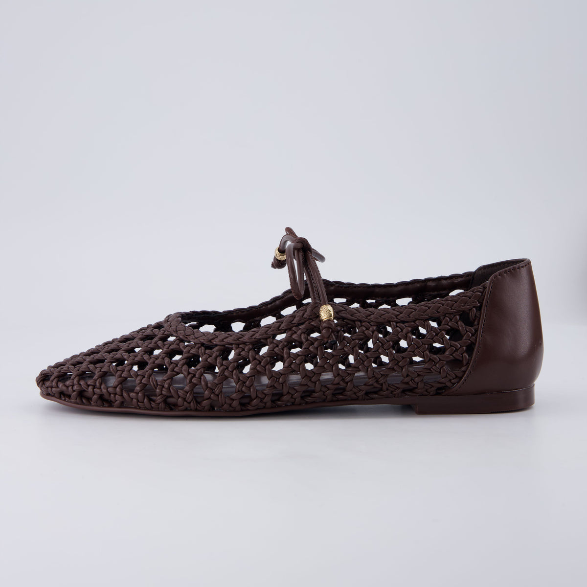 Wesley Woven Ballet Flats Brown