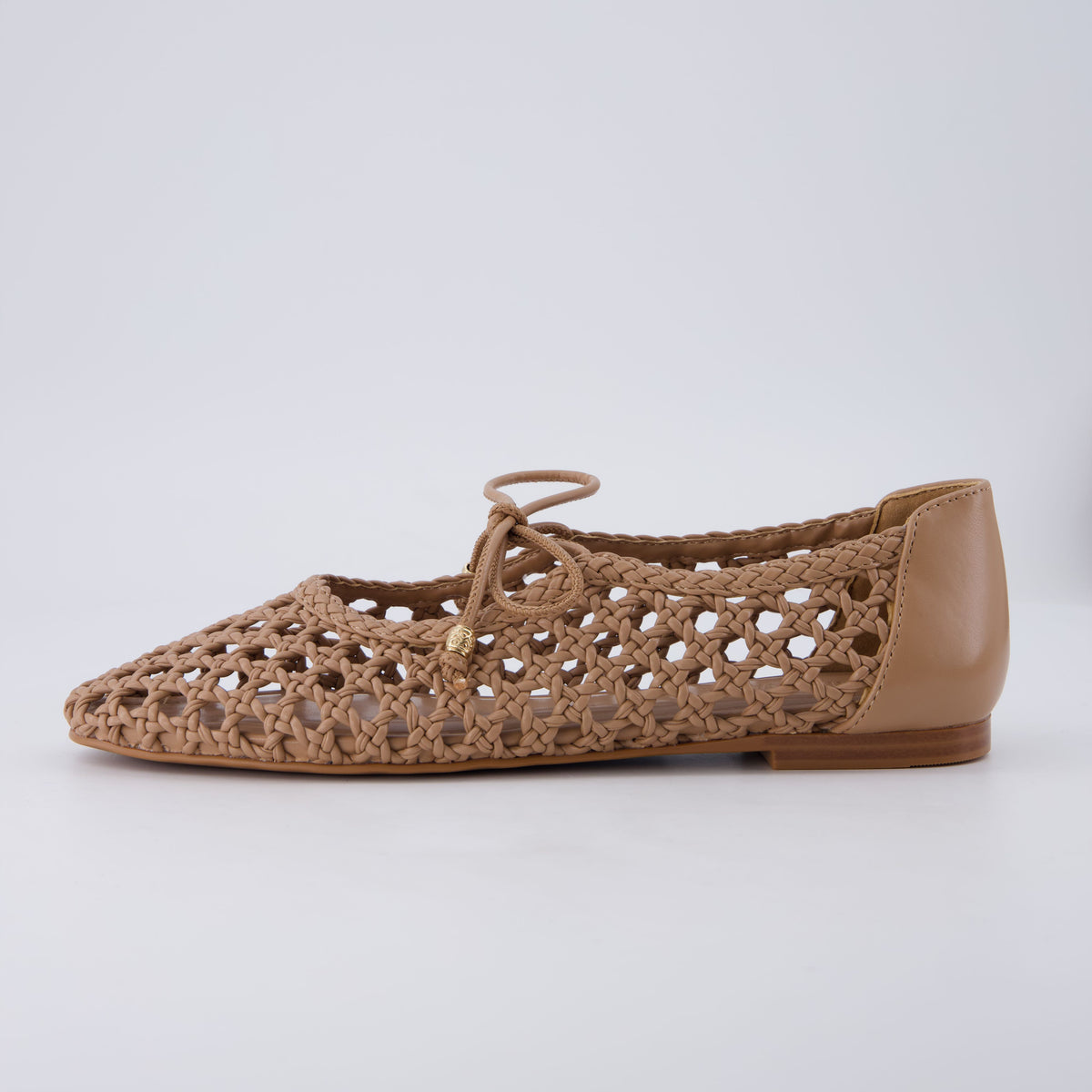 Wesley Woven Ballet Flats Latte