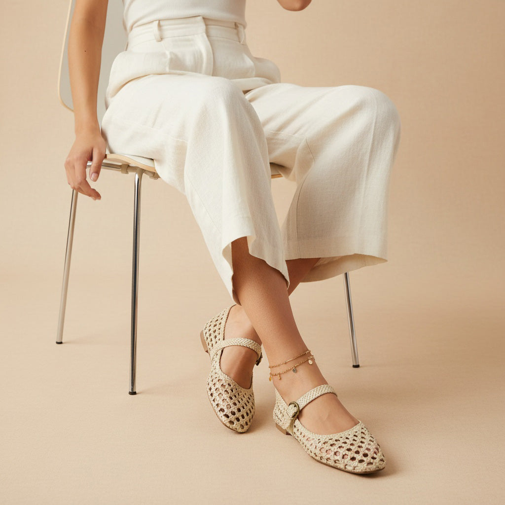 Weston Woven Mary Jane Wheat