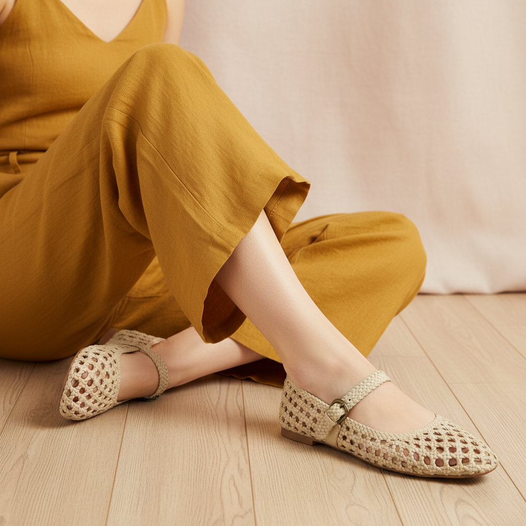 Weston Woven Mary Jane Wheat