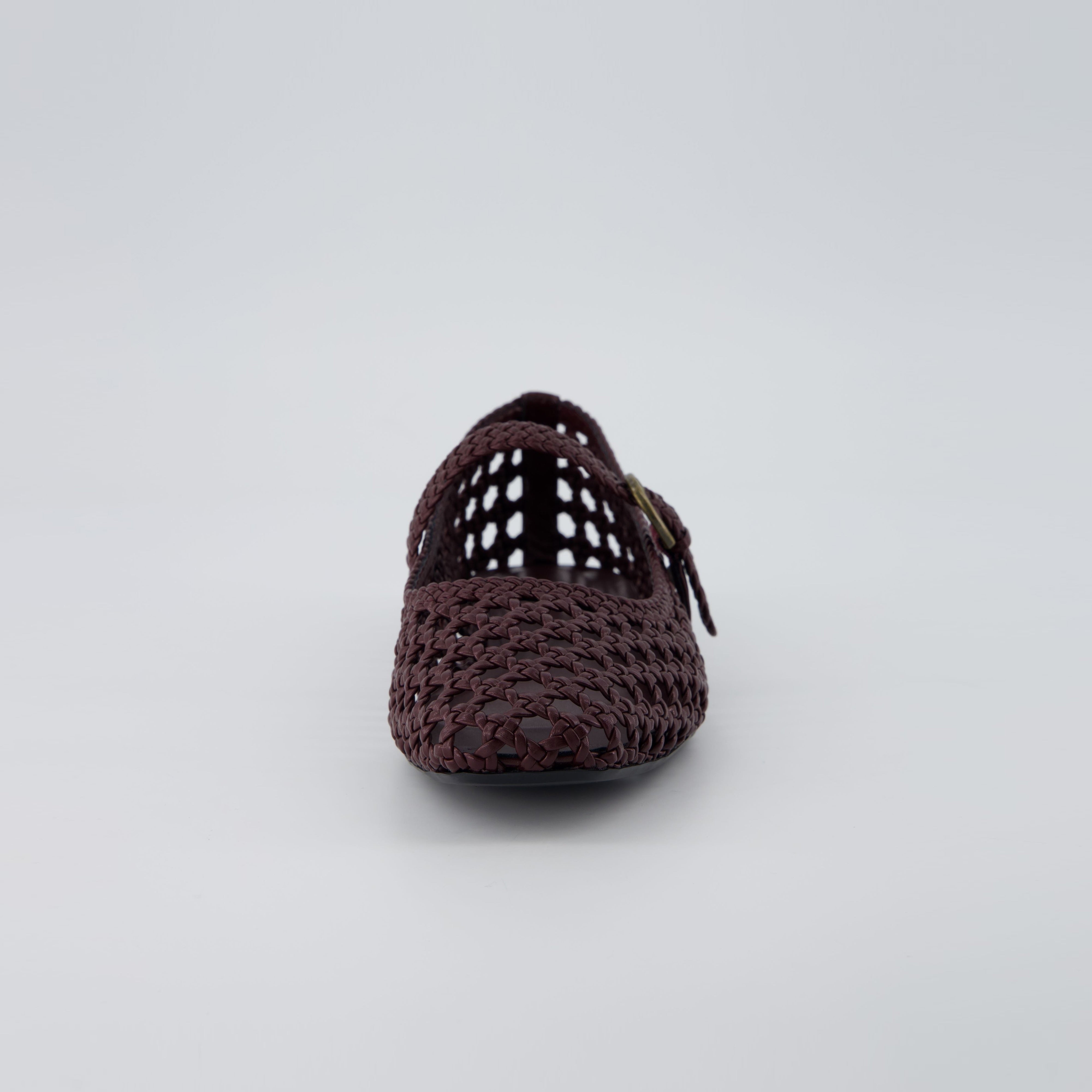 Weston Woven Mary Jane Burgundy