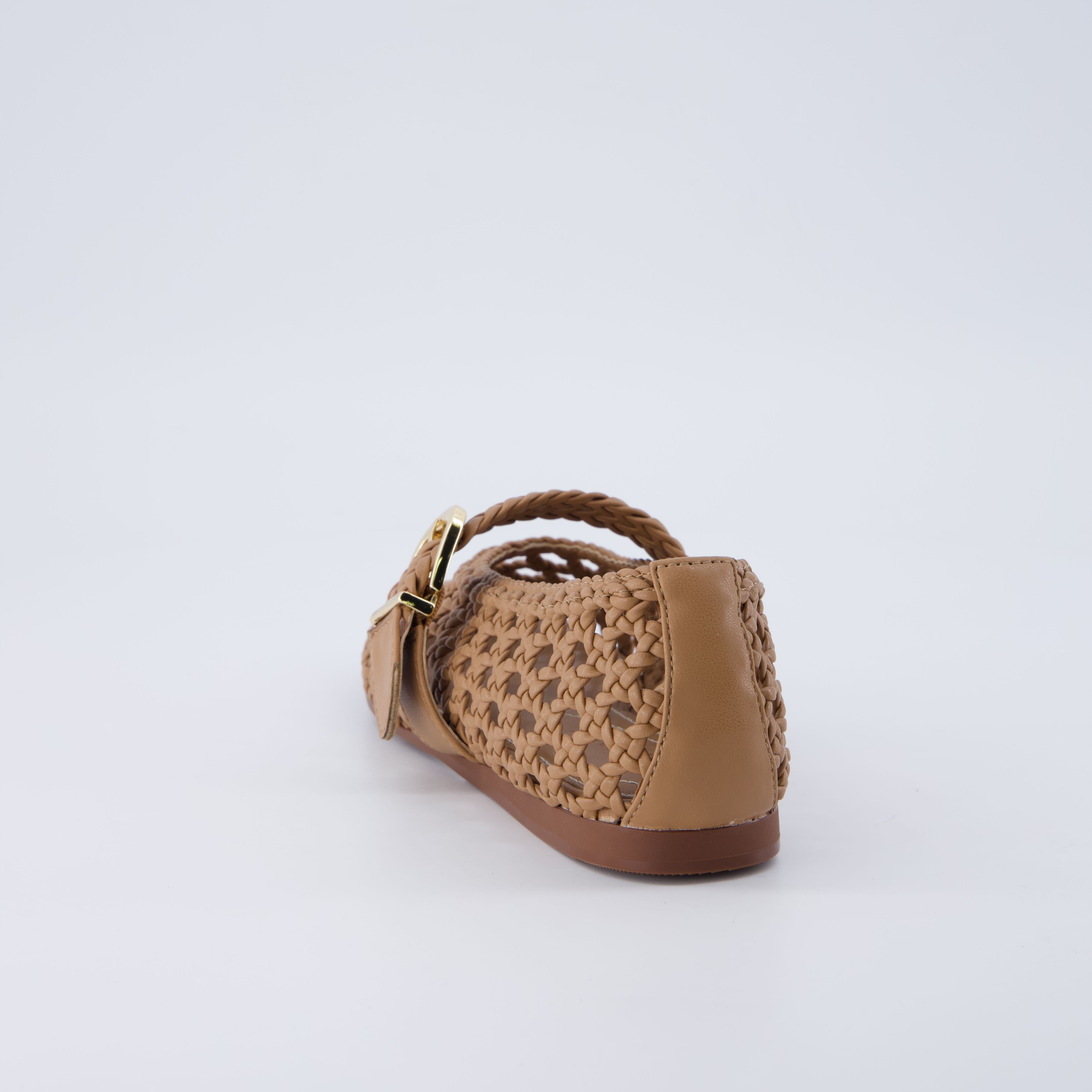 Wit Hand Woven Flats Latte