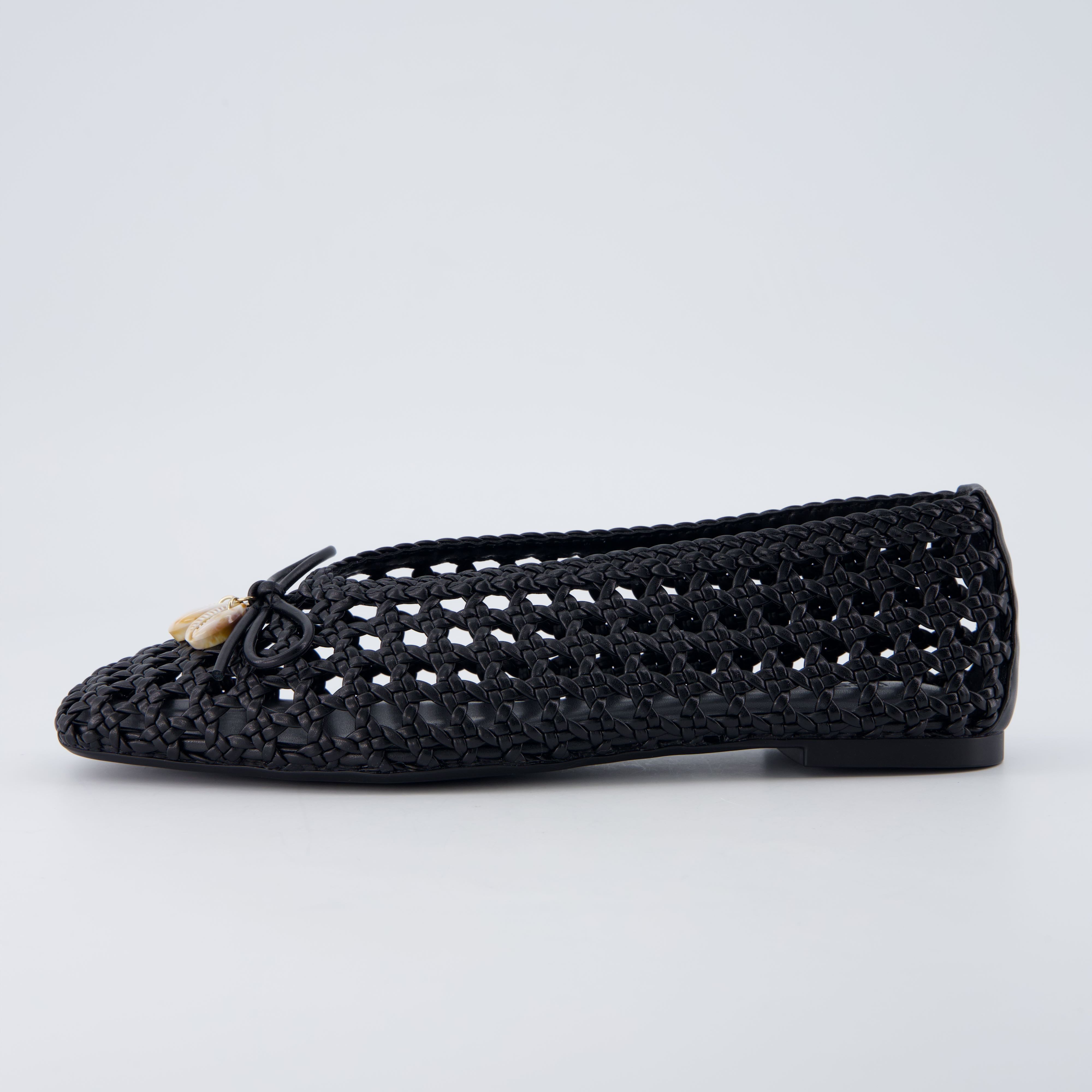 Witty Woven Ballet Flats Black Medium
