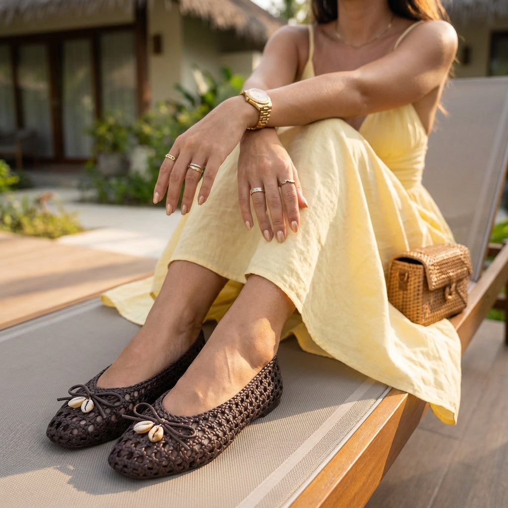Witty Woven Ballet Flats Brown Medium