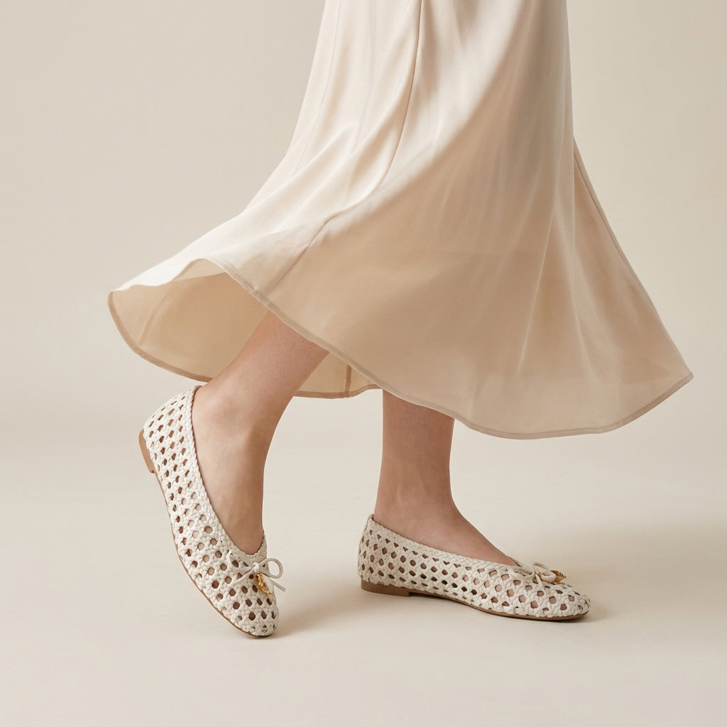 Witty Woven Ballet Flats Ivory Medium