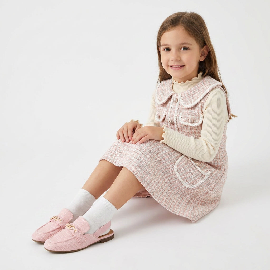 Yep Girls Penny Loafers Pink Medium