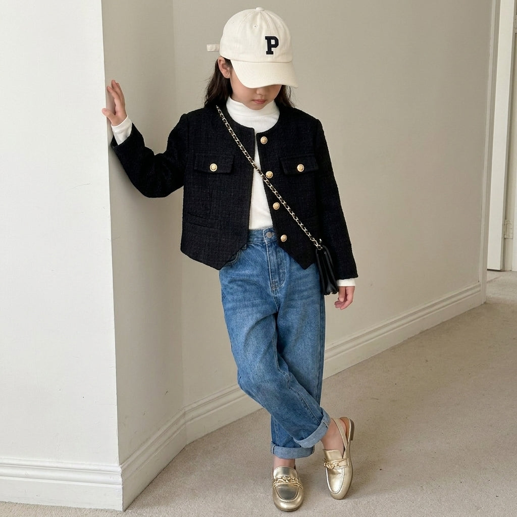 Yep Girls Penny Loafers Gold Medium