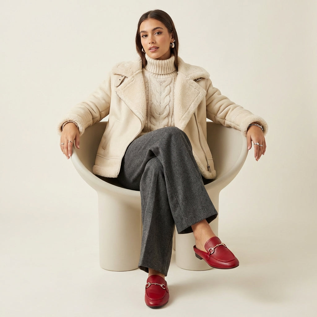 Yummy Slip On Mules Red