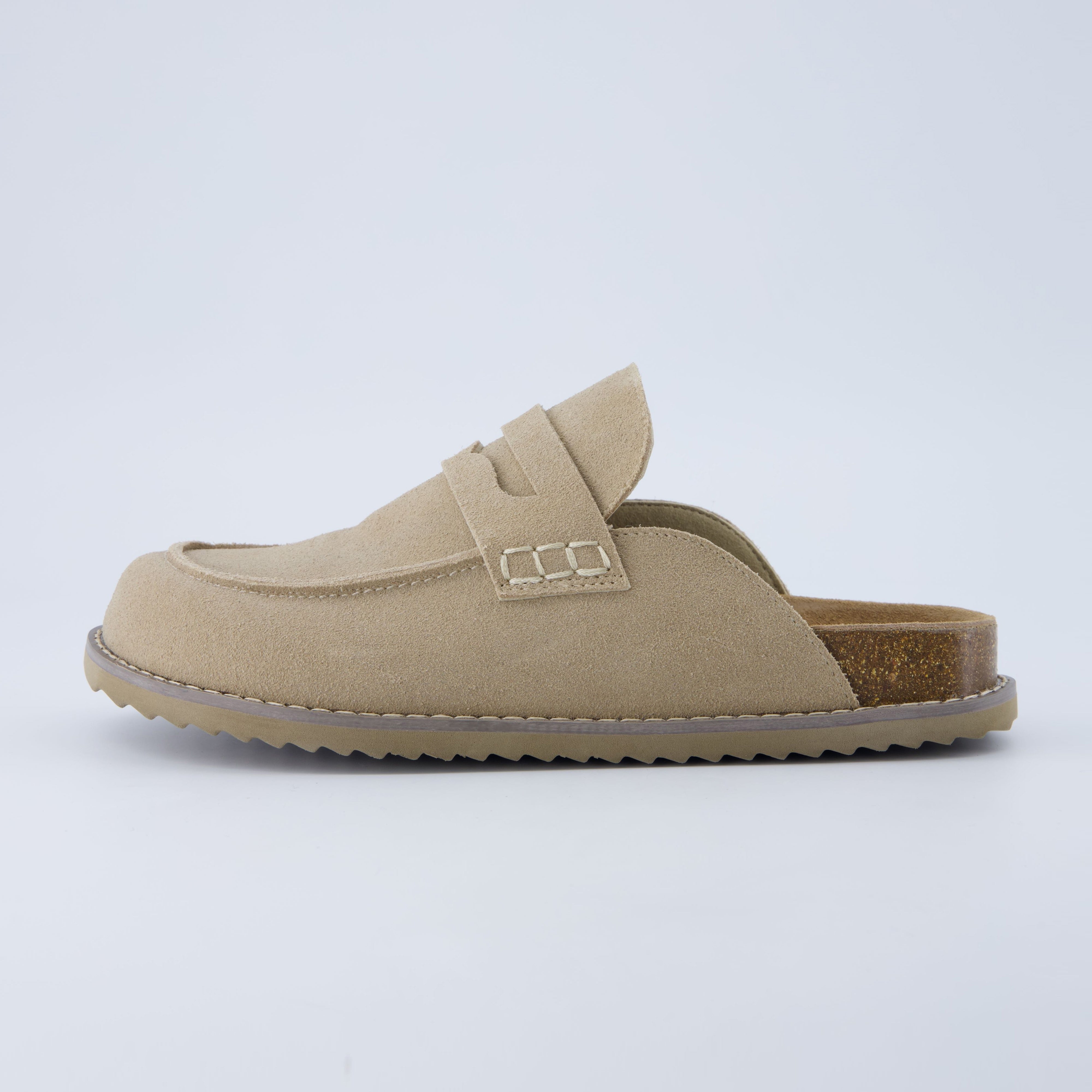 Zola Suede Clog Biscuit