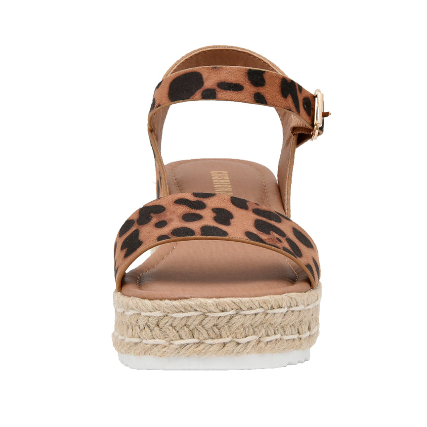 Melissa Espadrille Platform Sandals Leopard Medium