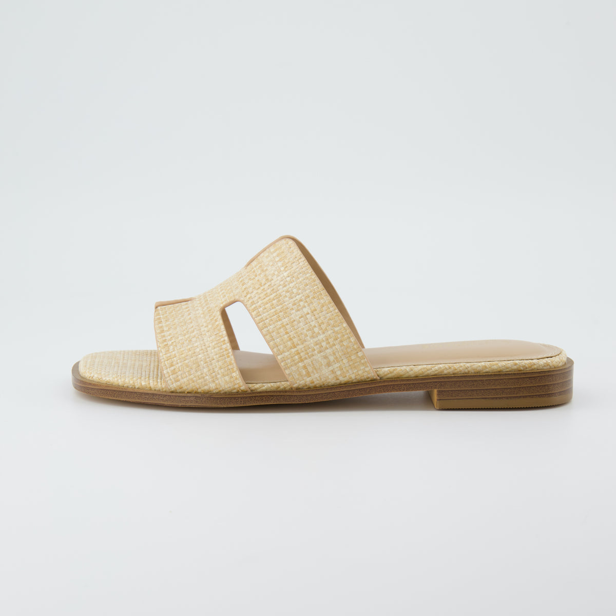 Voyage Strap Slides Natural Raffia