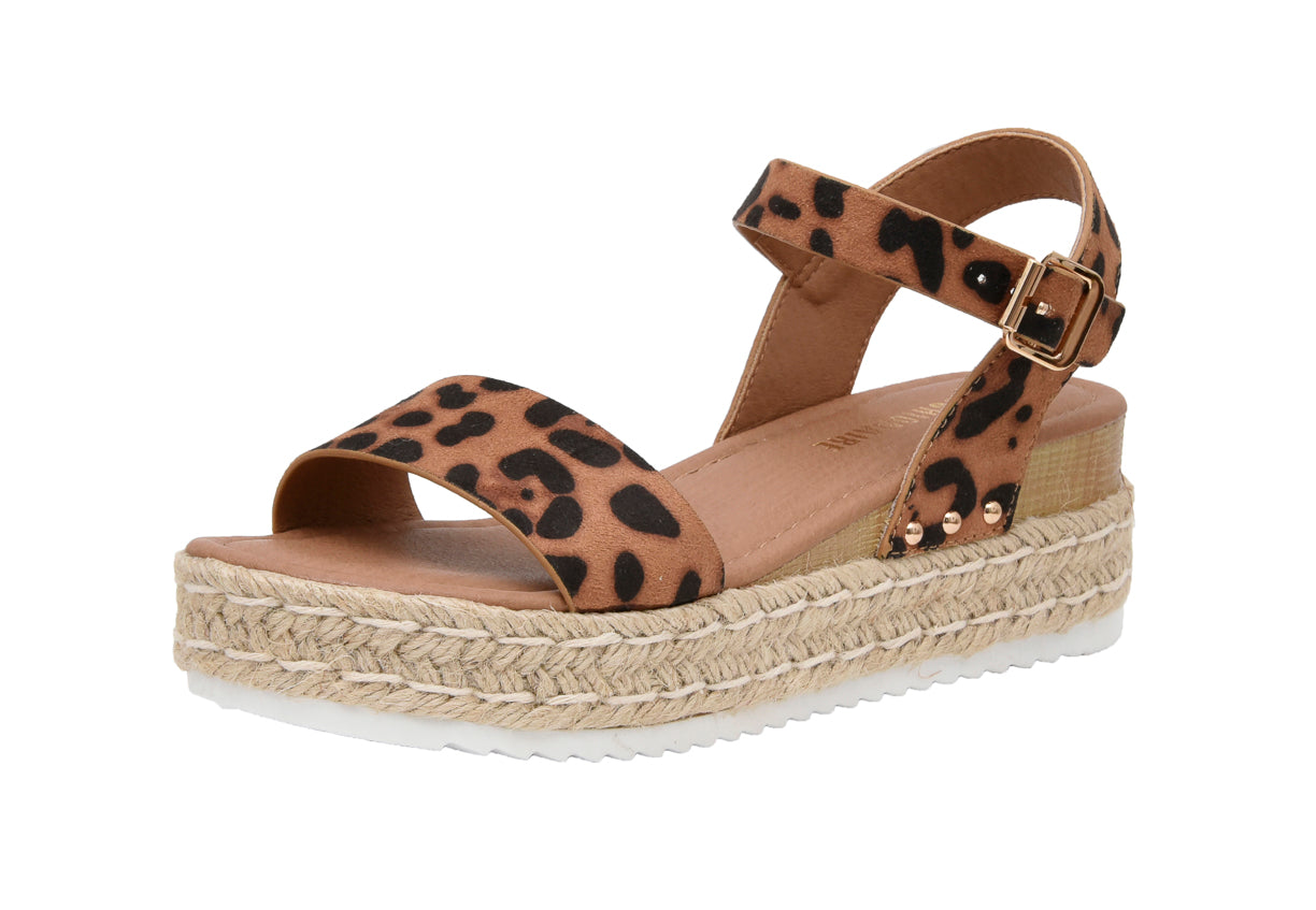 Melissa Espadrille Platform Sandals Leopard Medium