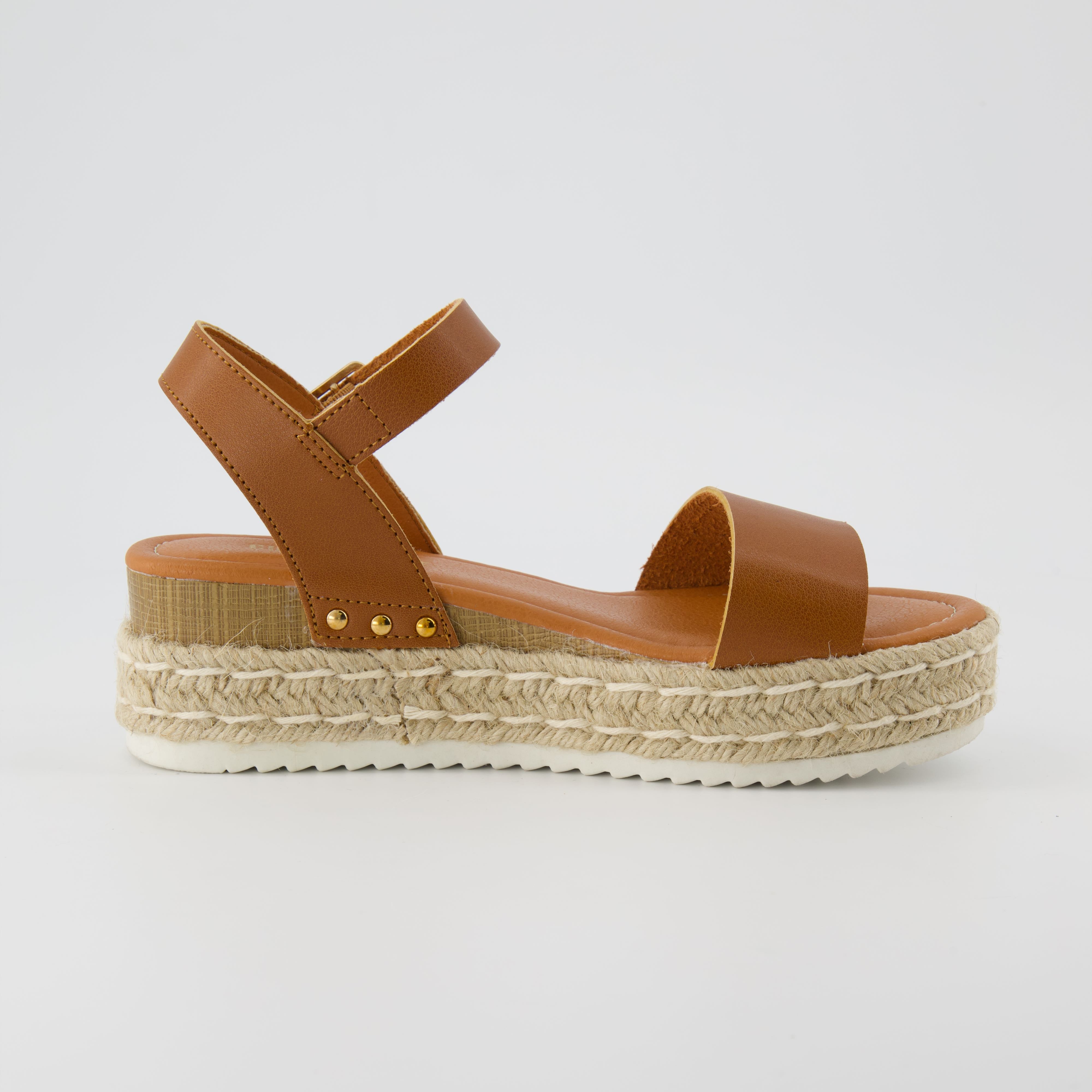 Melissa Espadrille Platform Sandals Tan Medium