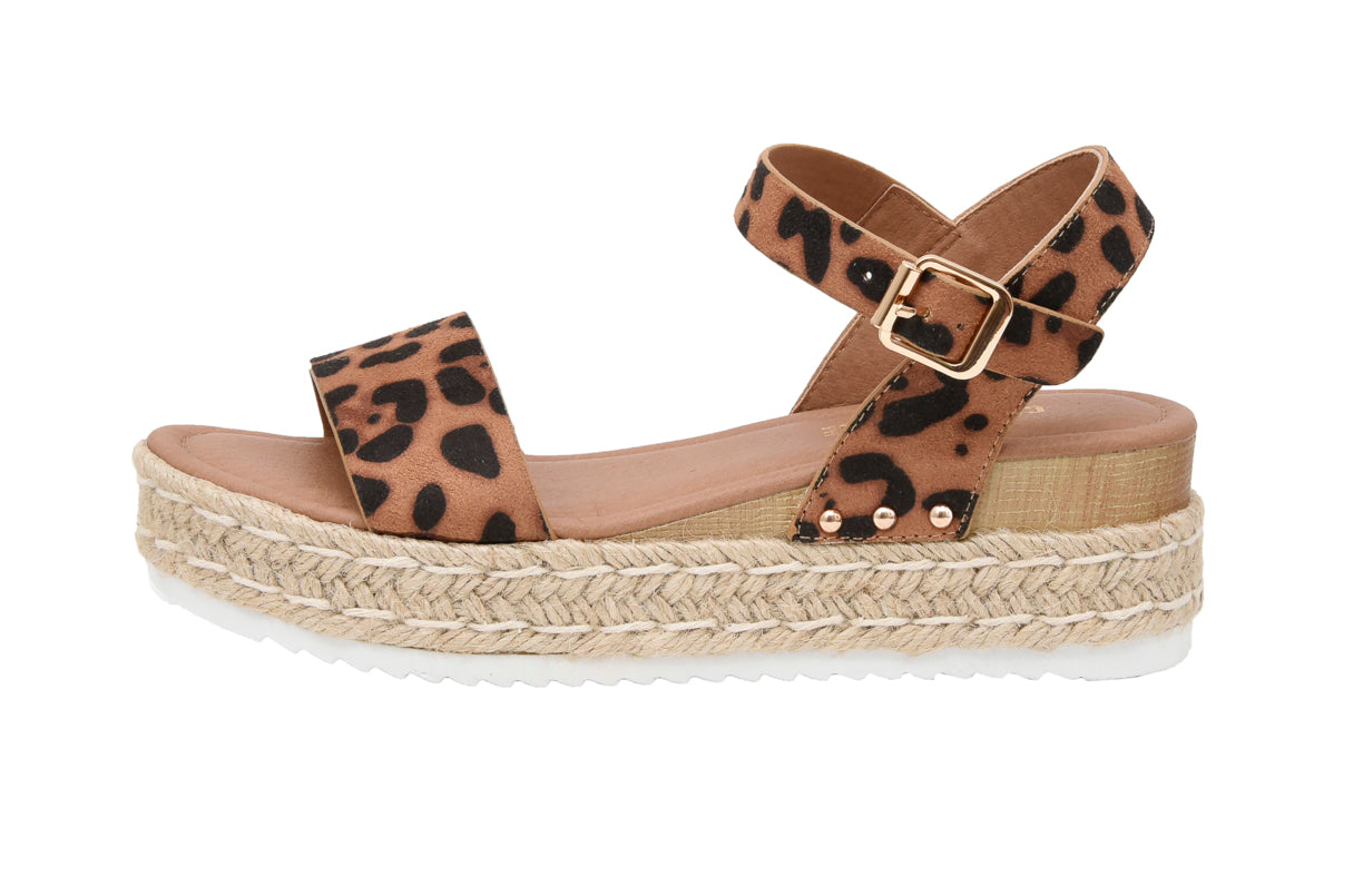 Melissa Espadrille Platform Sandals Leopard Medium
