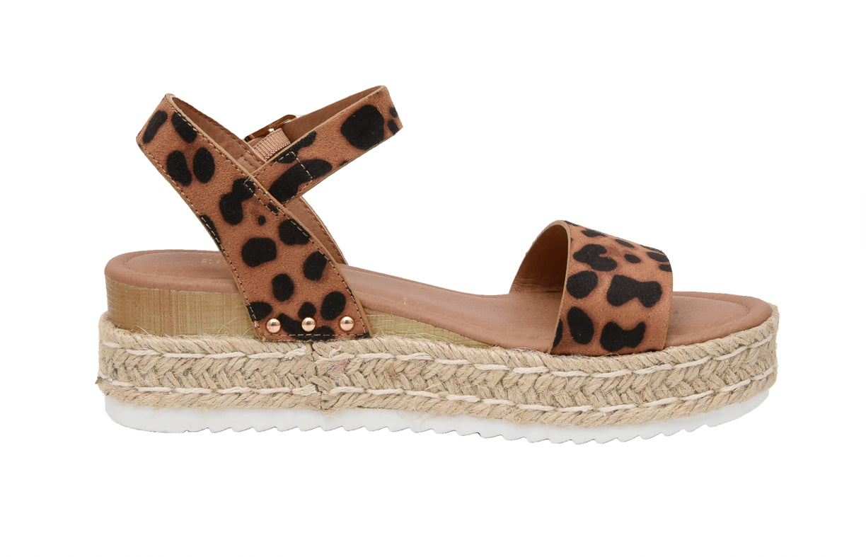 Melissa Espadrille Platform Sandals Leopard Medium
