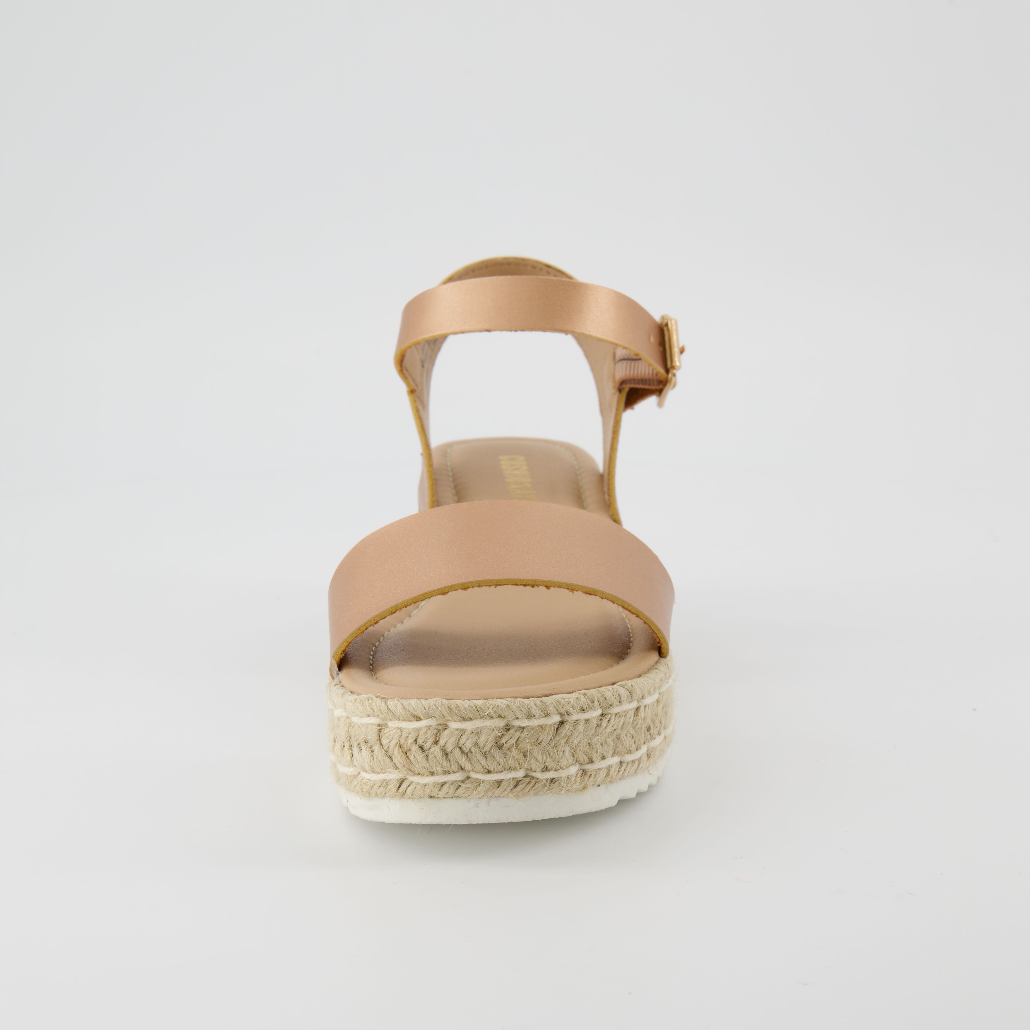 Melissa Espadrille Platform Sandals Rose Gold Medium
