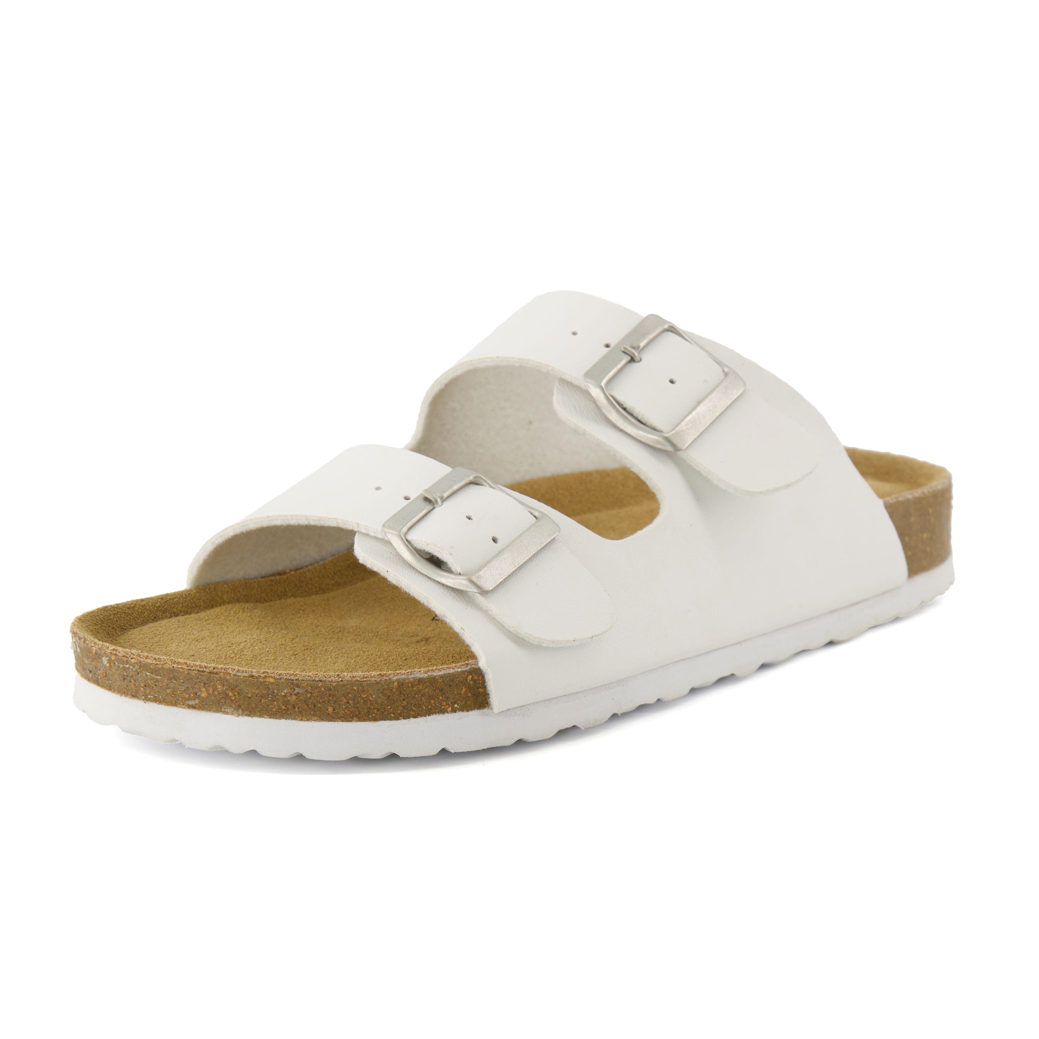 Lane Men's Cork Footbed Sandal White Nappa Medium