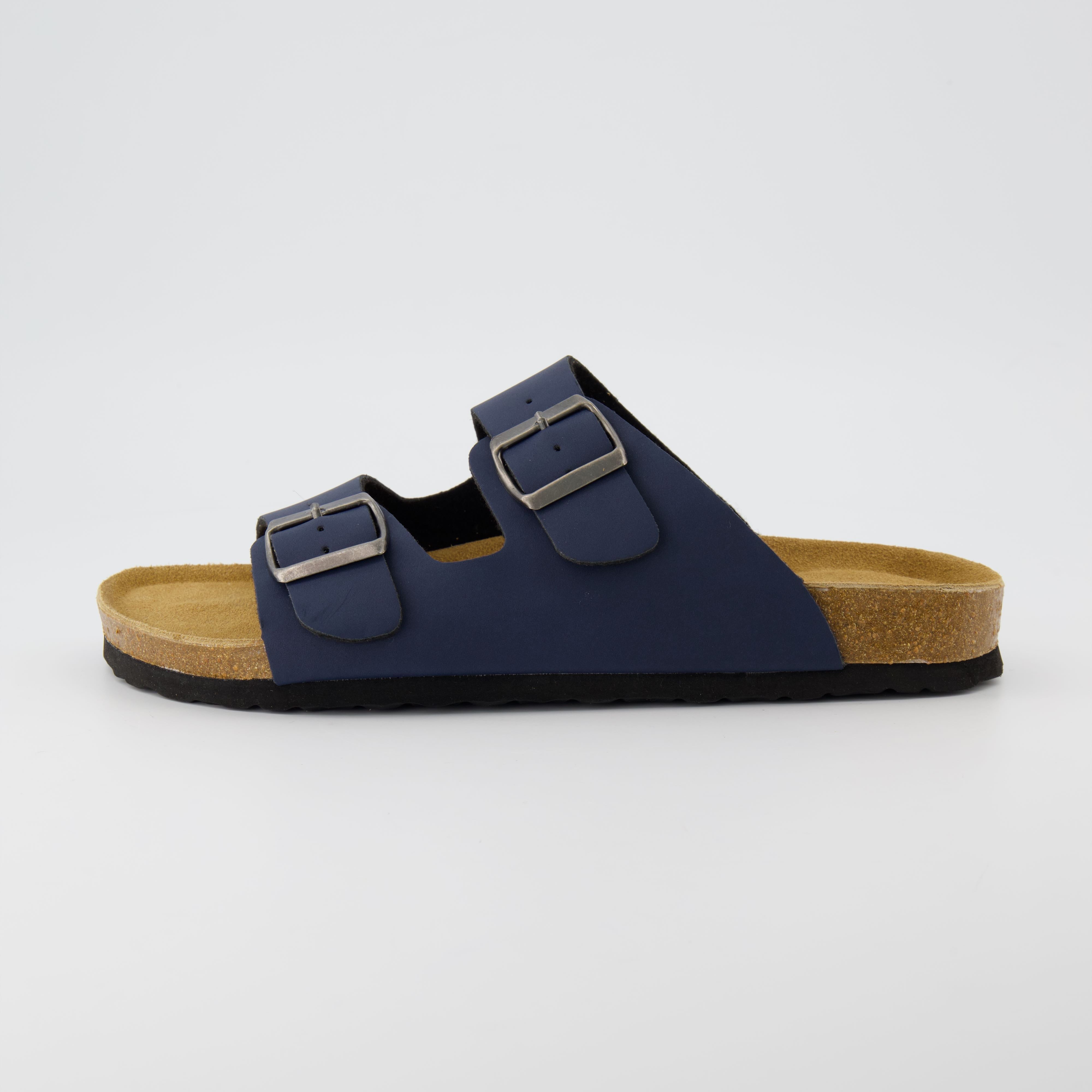 Lane Men's Cork Footbed Sandal Navy Nubuck Medium