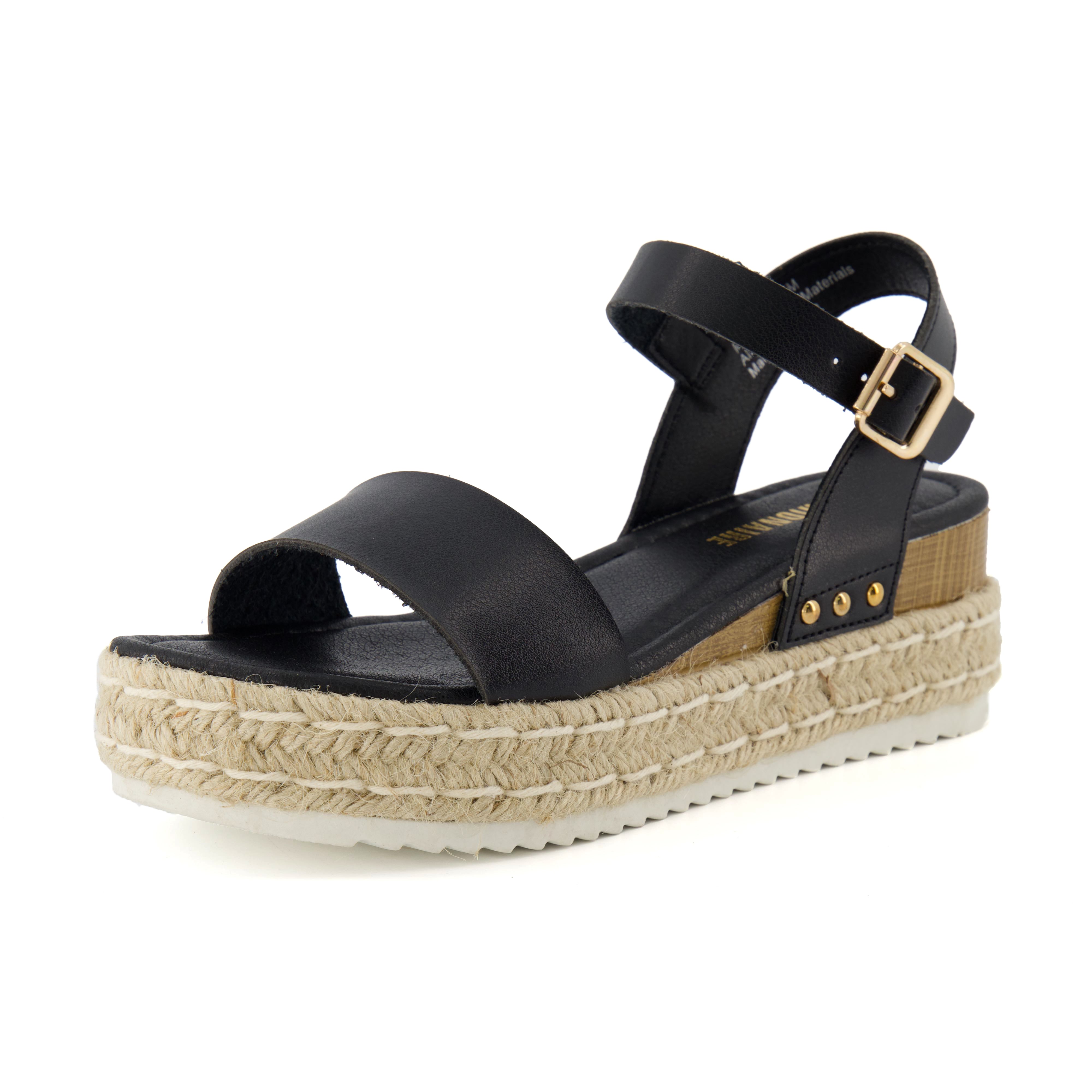 Melissa Espadrille Platform Sandals Black Medium