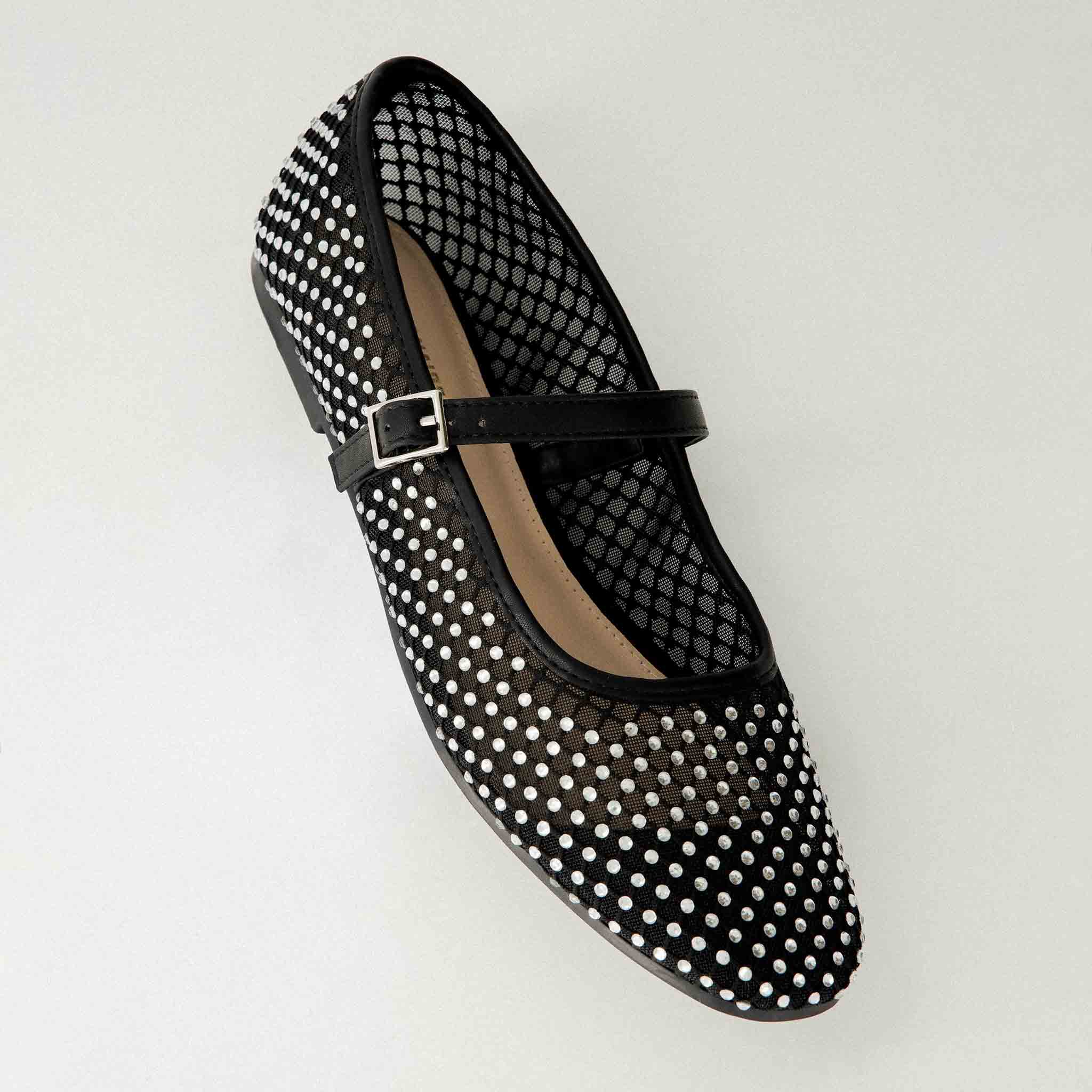 Maxie Studded Mary Jane Black