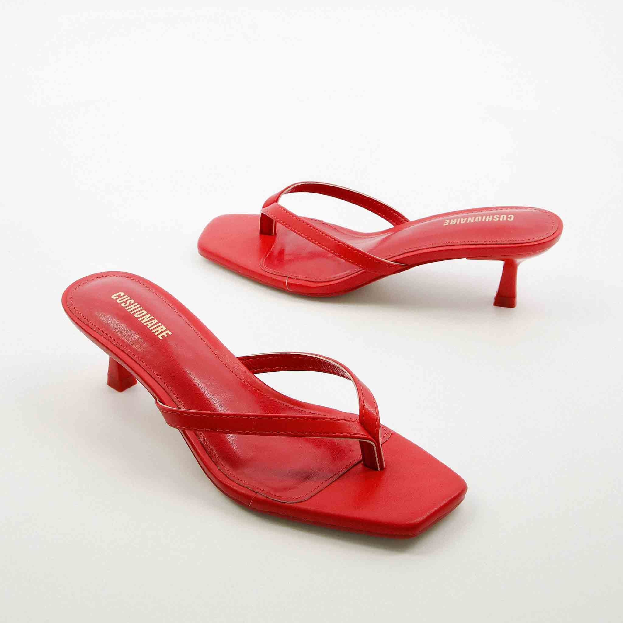 Miami Kitten Heel Sandals Red