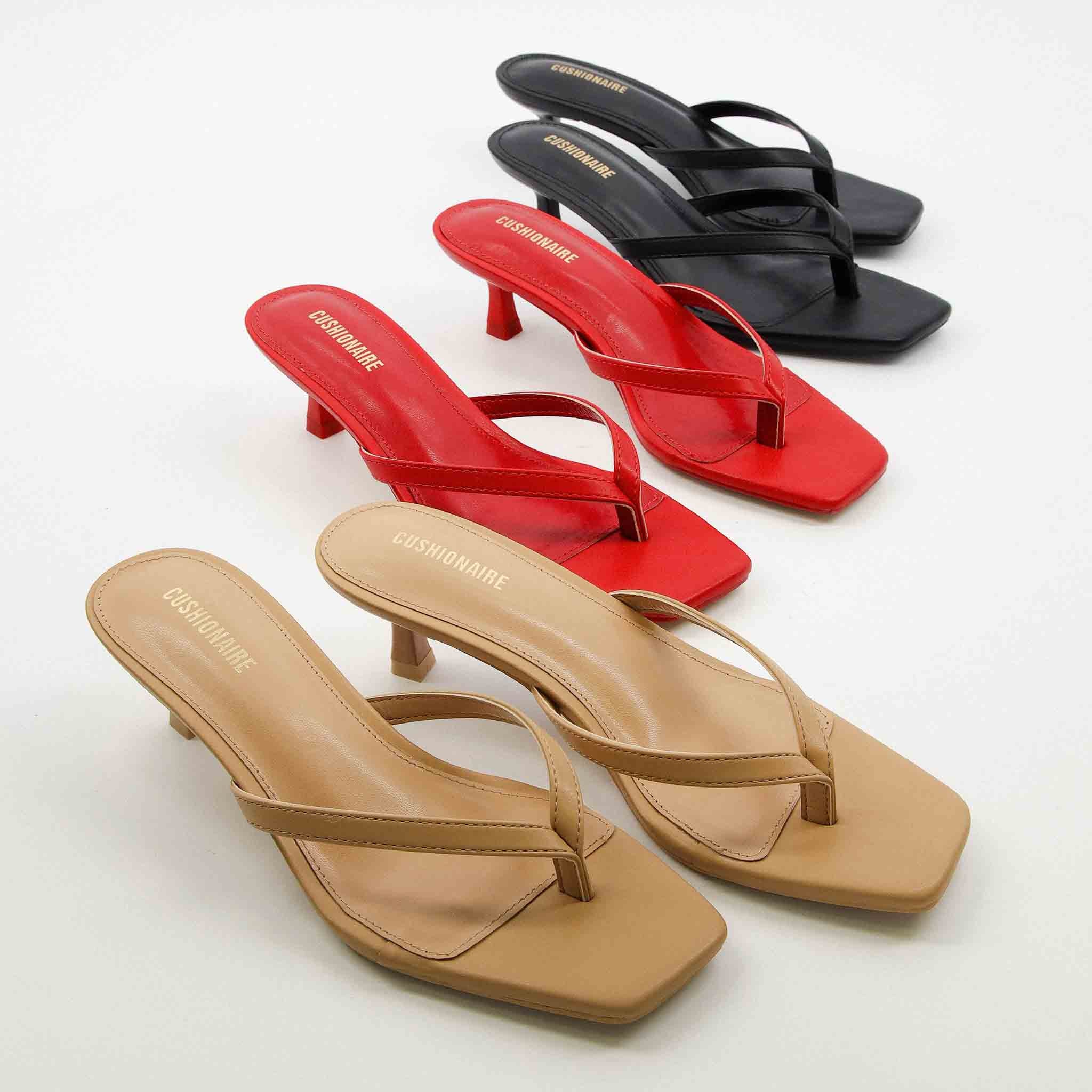 Miami Kitten Heel Sandals Tan
