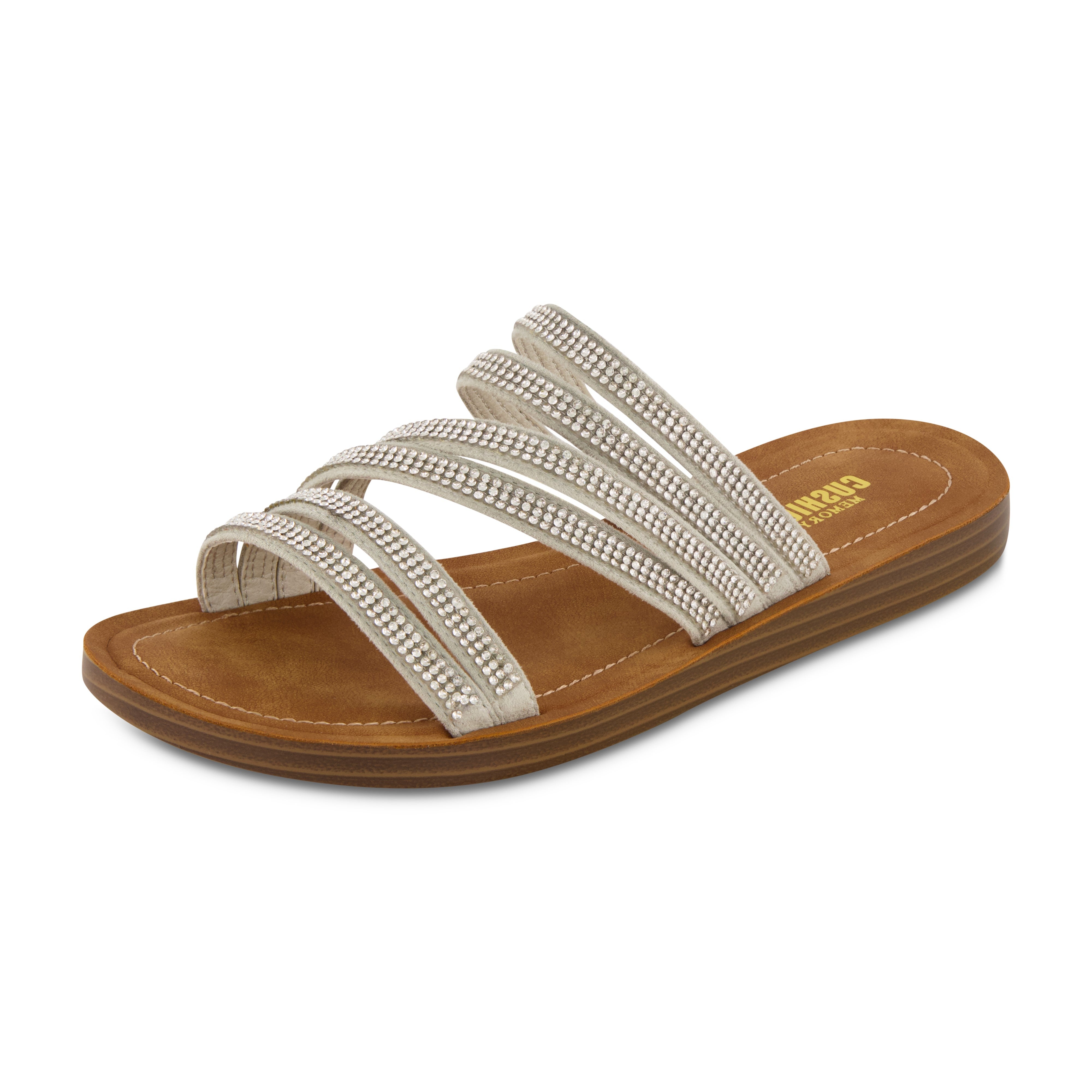 Anabel Rhinestone Sandal Silver Sparkle