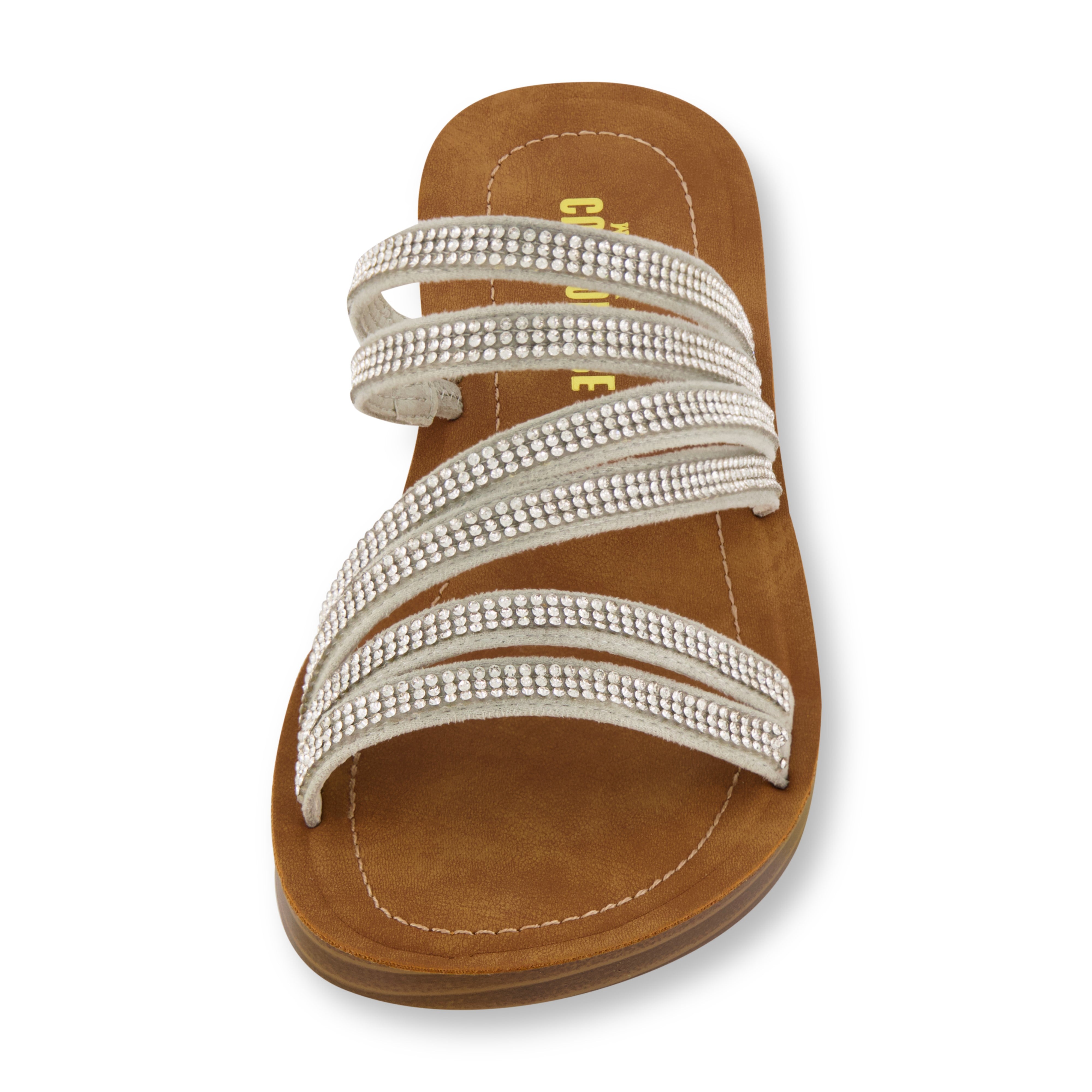 Anabel Rhinestone Sandal Silver Sparkle
