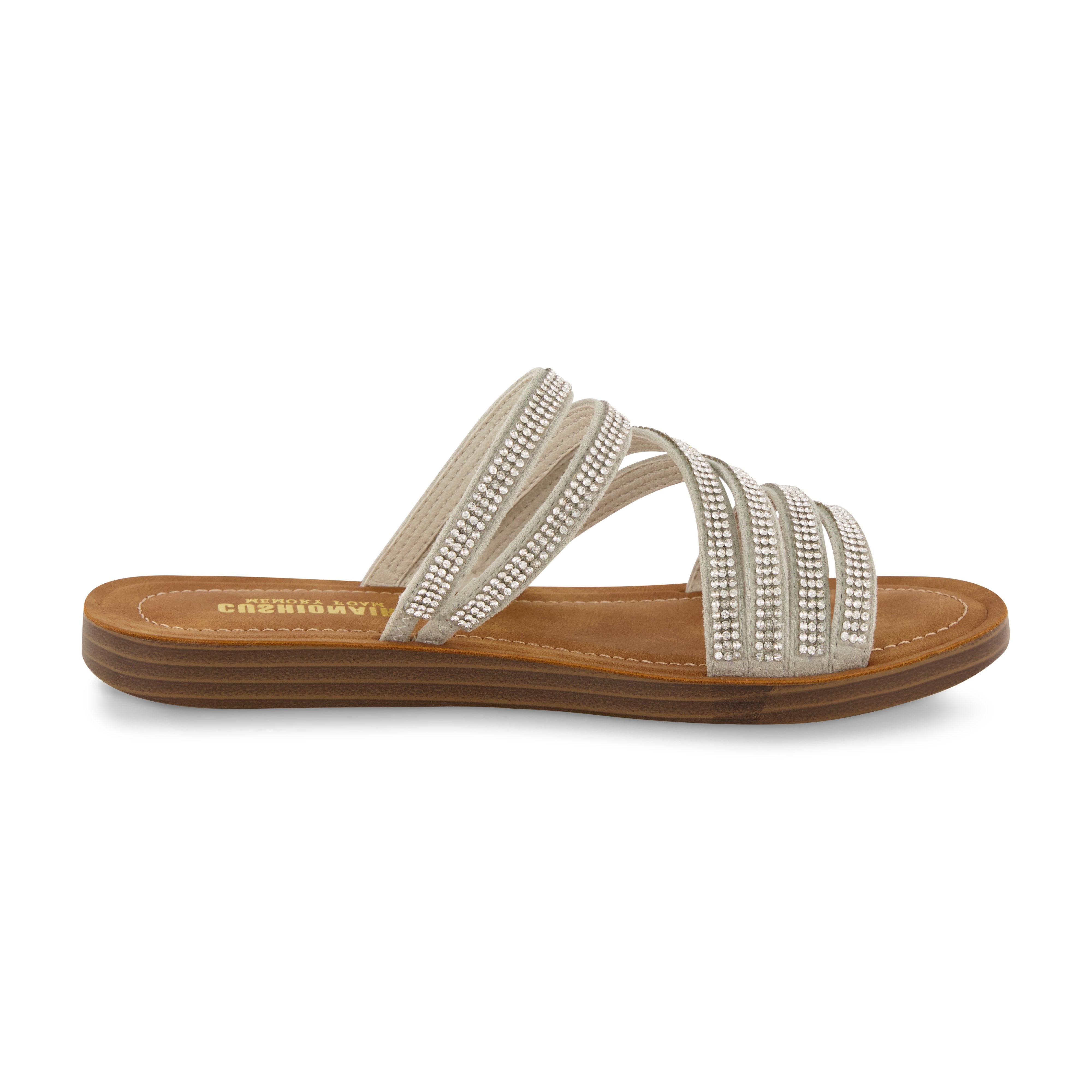 Anabel Rhinestone Sandal Silver Sparkle