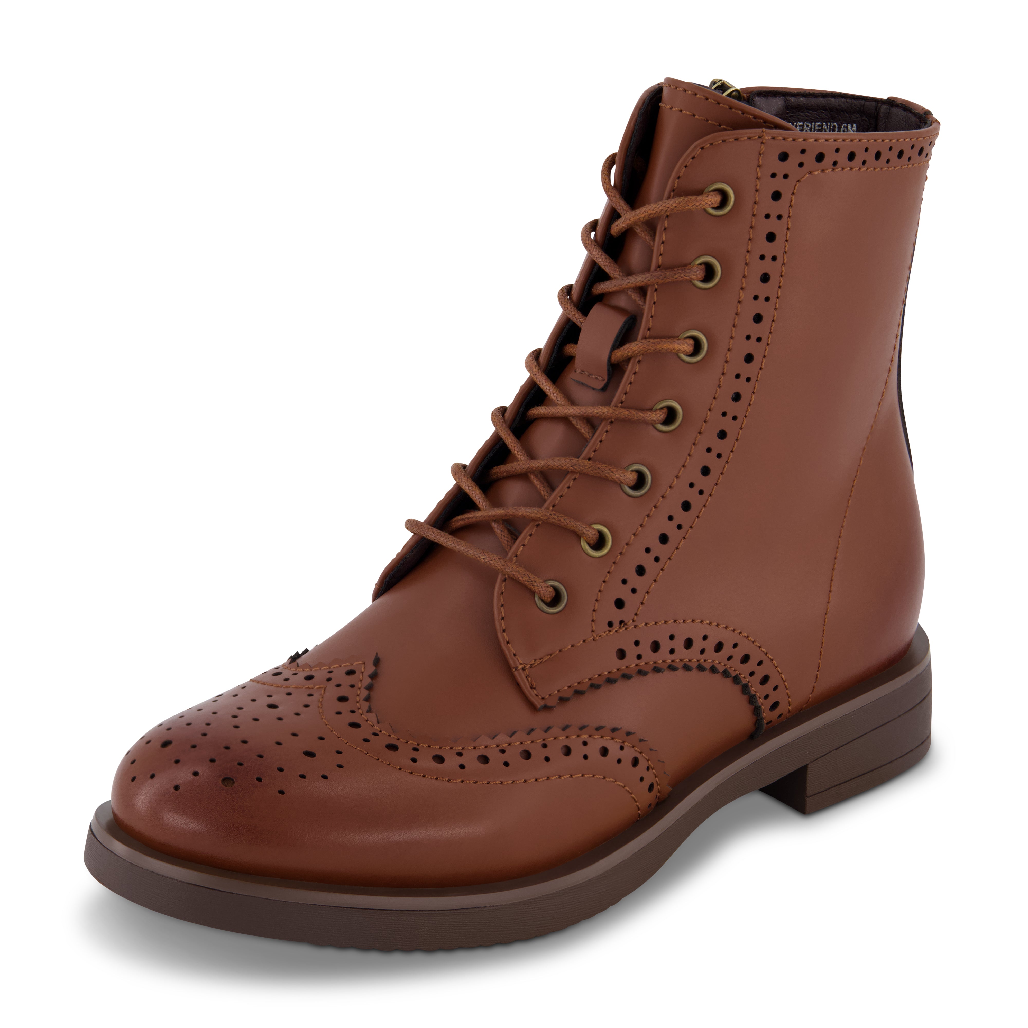 Boyfriend Lace up Boot Cognac