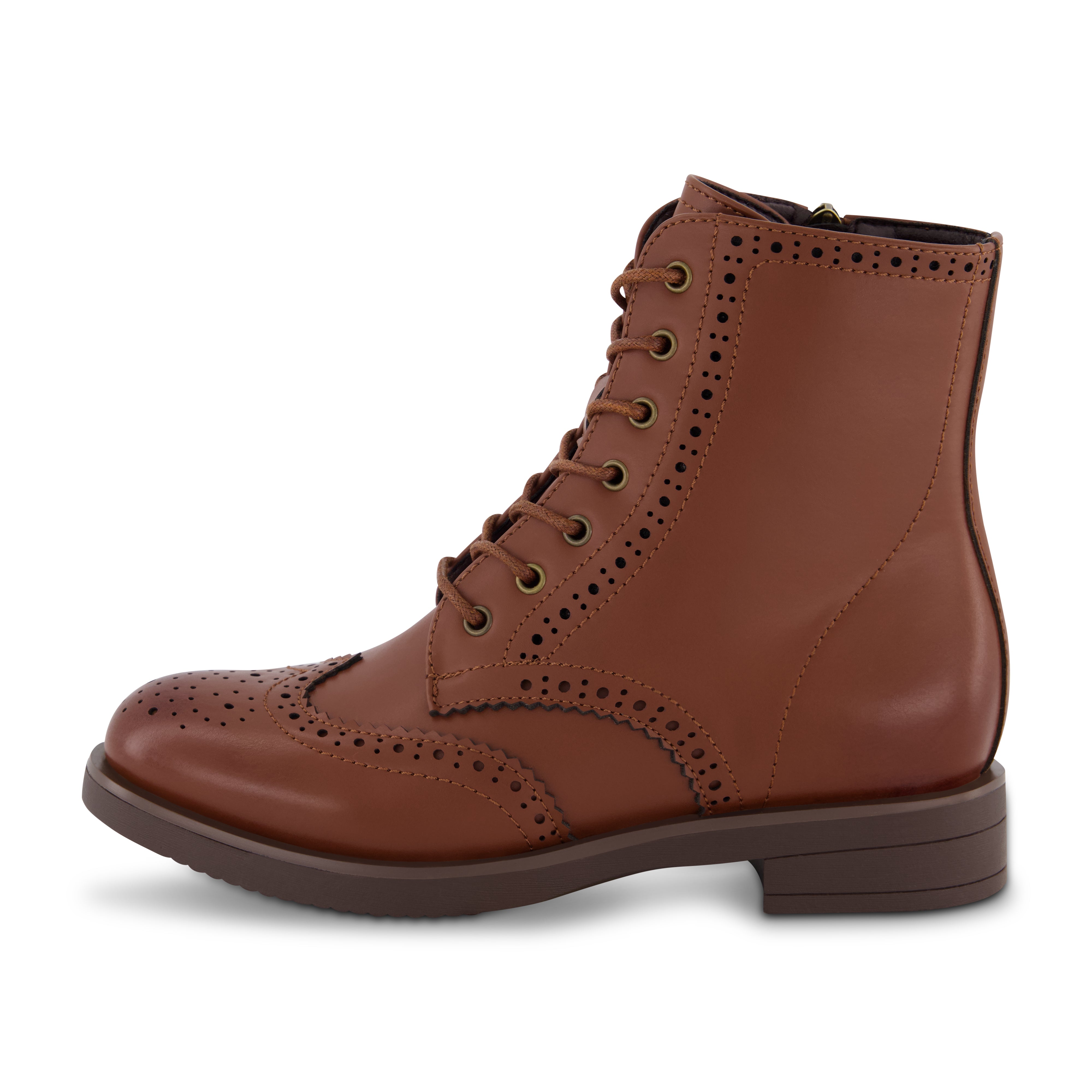Boyfriend Lace up Boot Cognac