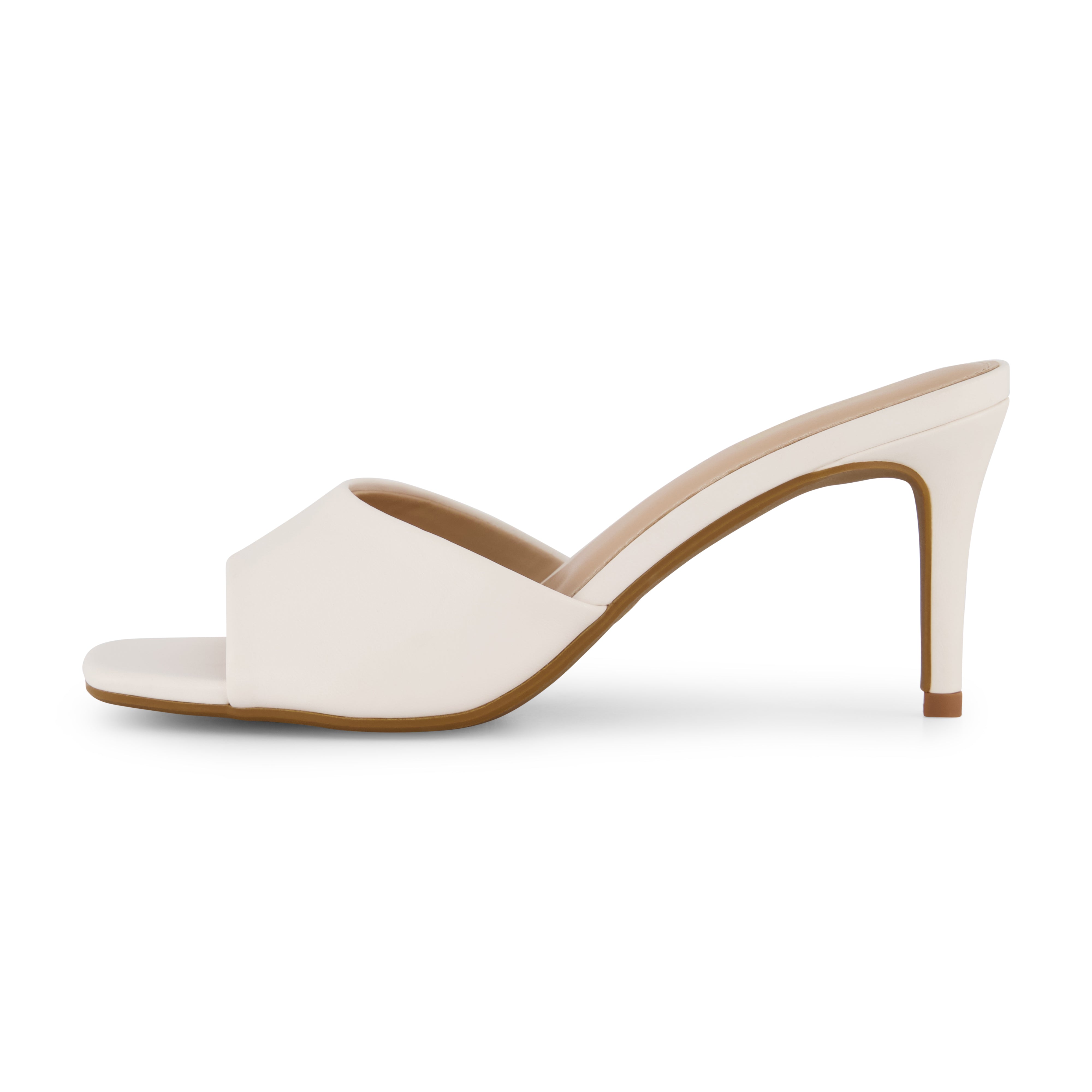 Evie Kitten Heels White