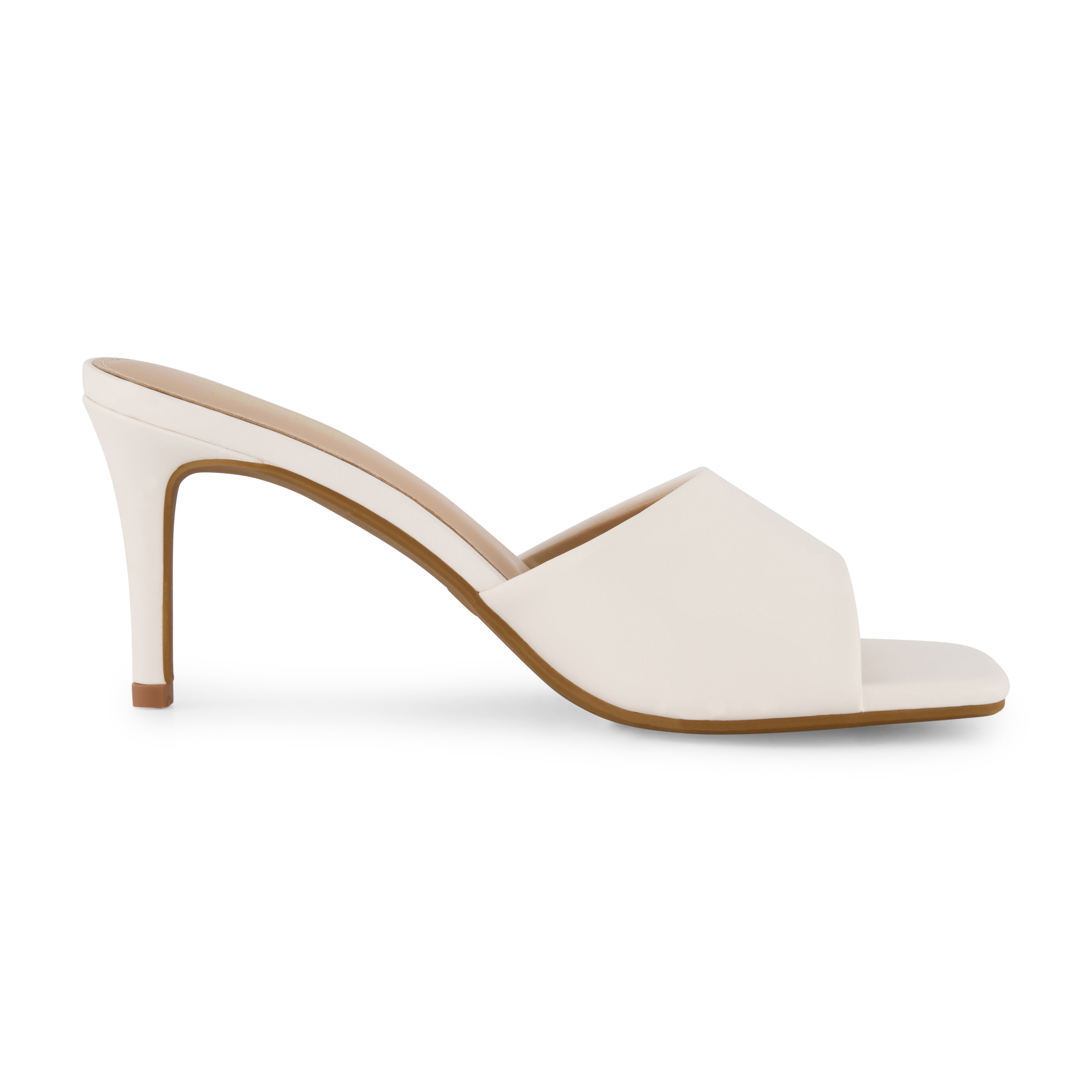 Evie Kitten Heels White