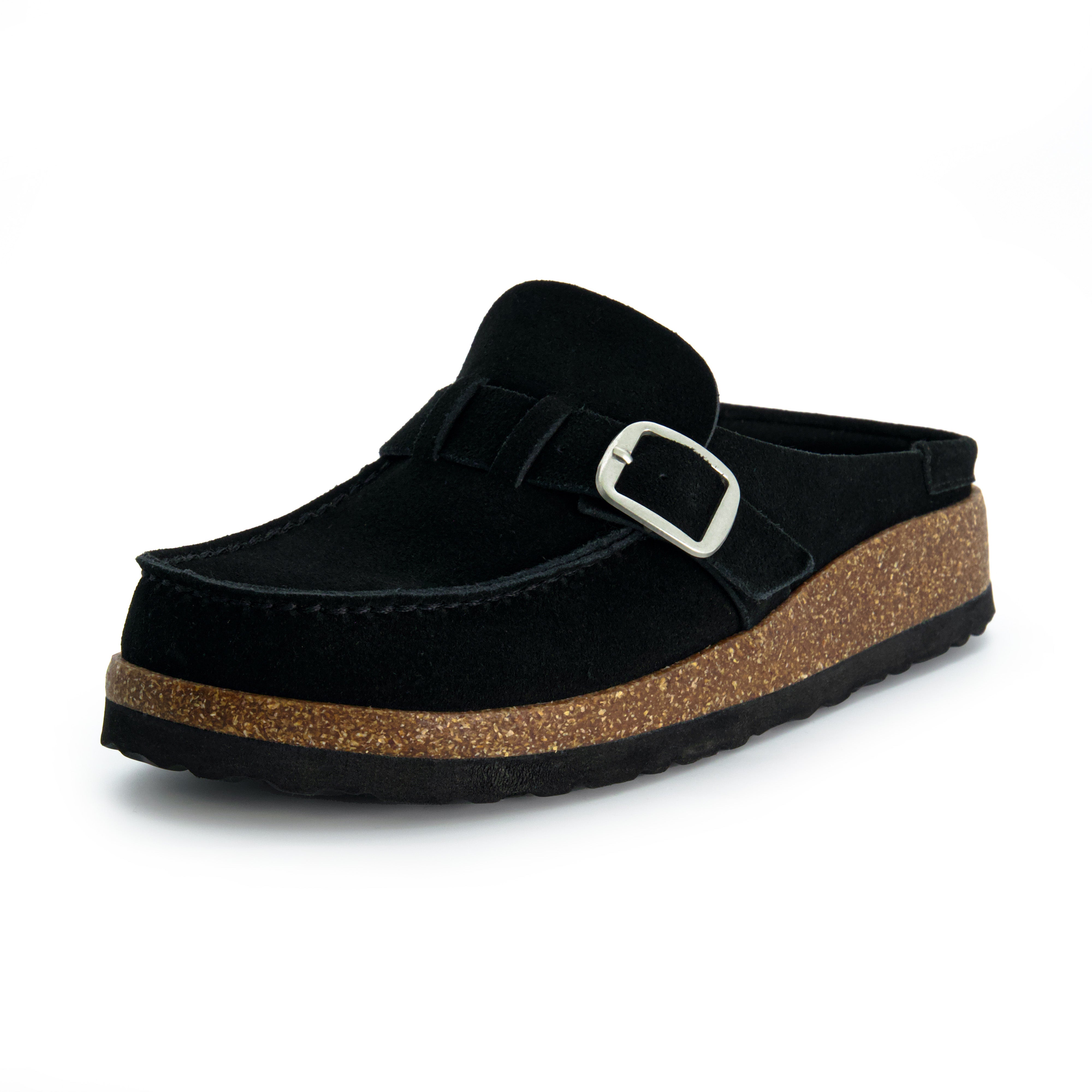Hobby Suede Clogs Black