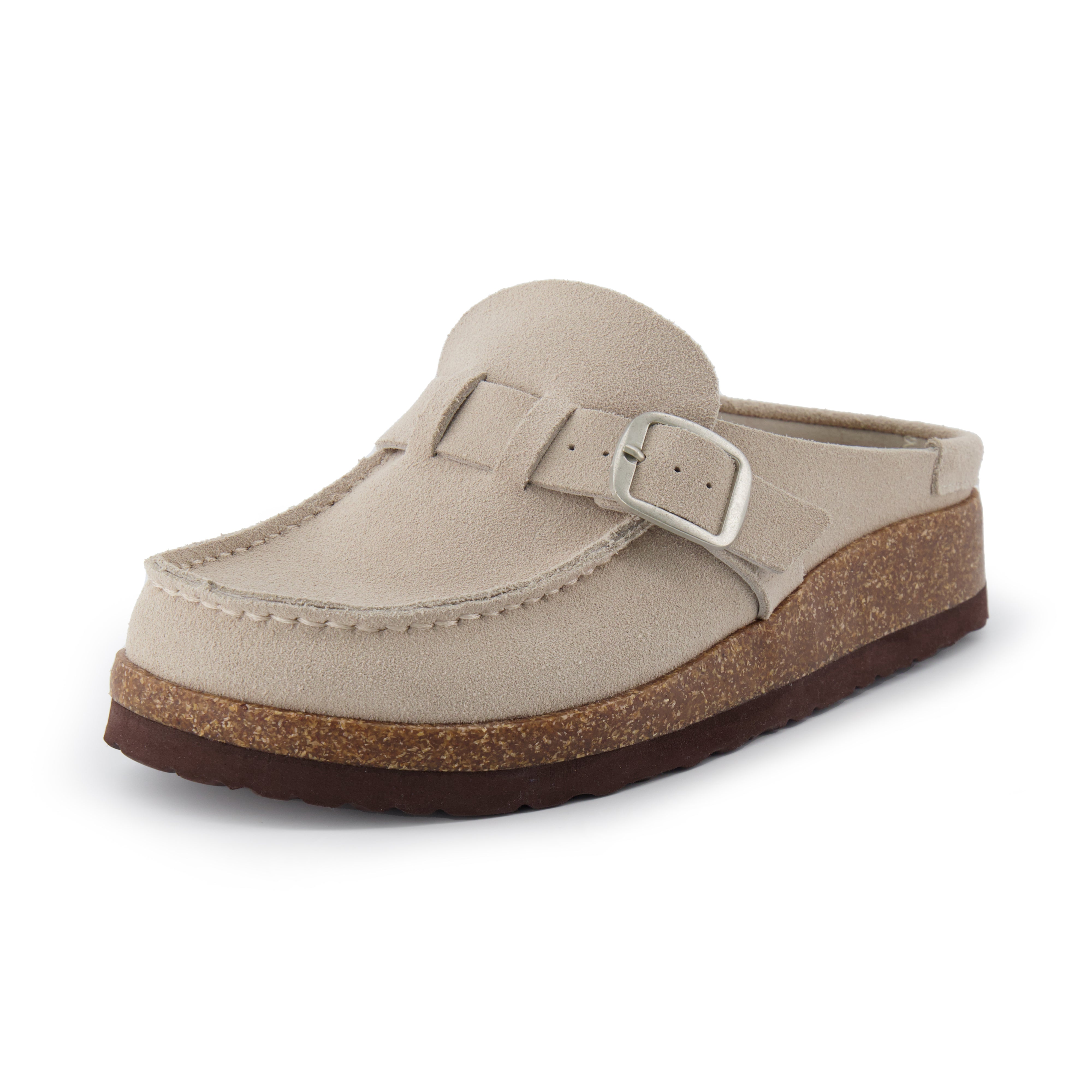Hobby Suede Clogs Stone