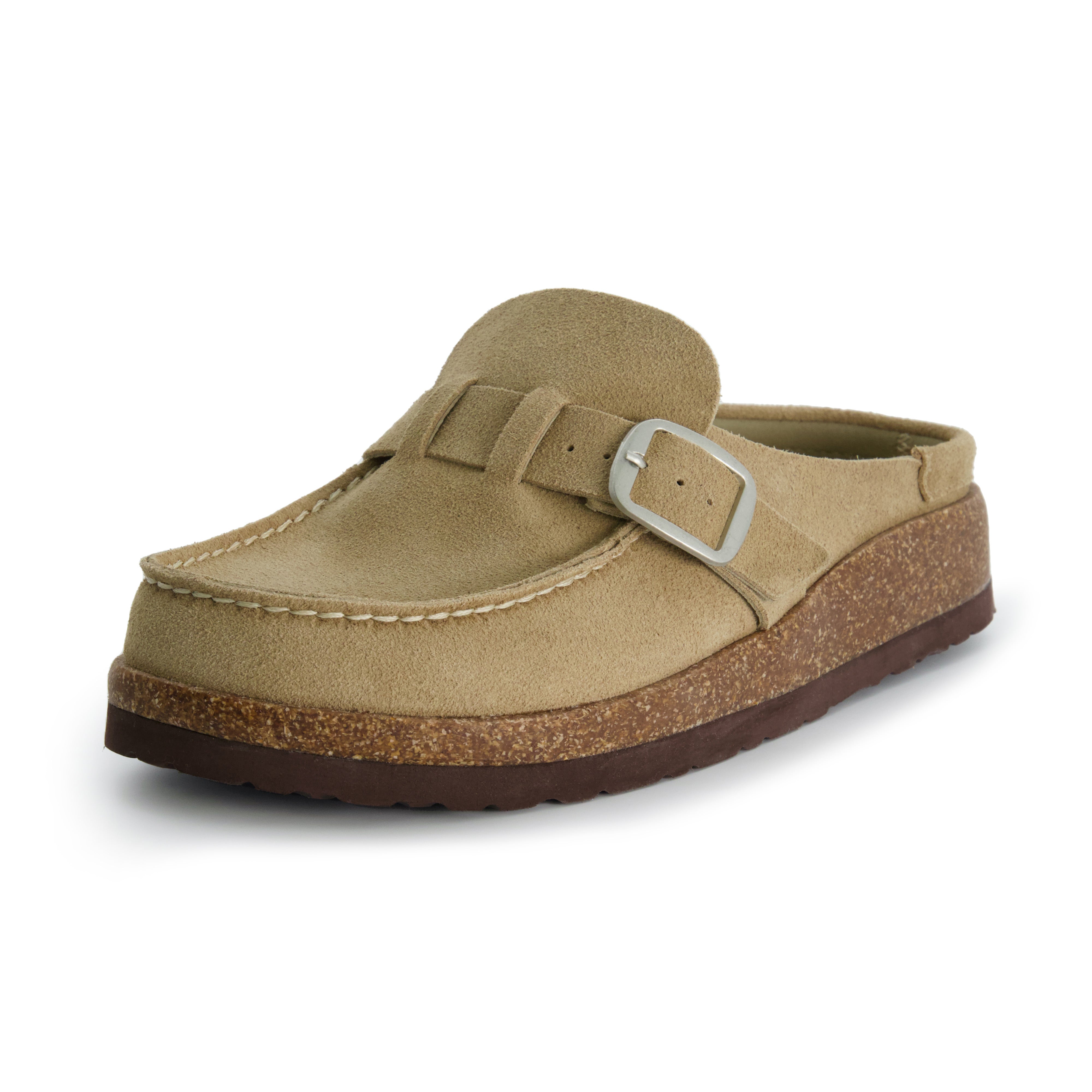 Hobby Suede Clogs Taupe