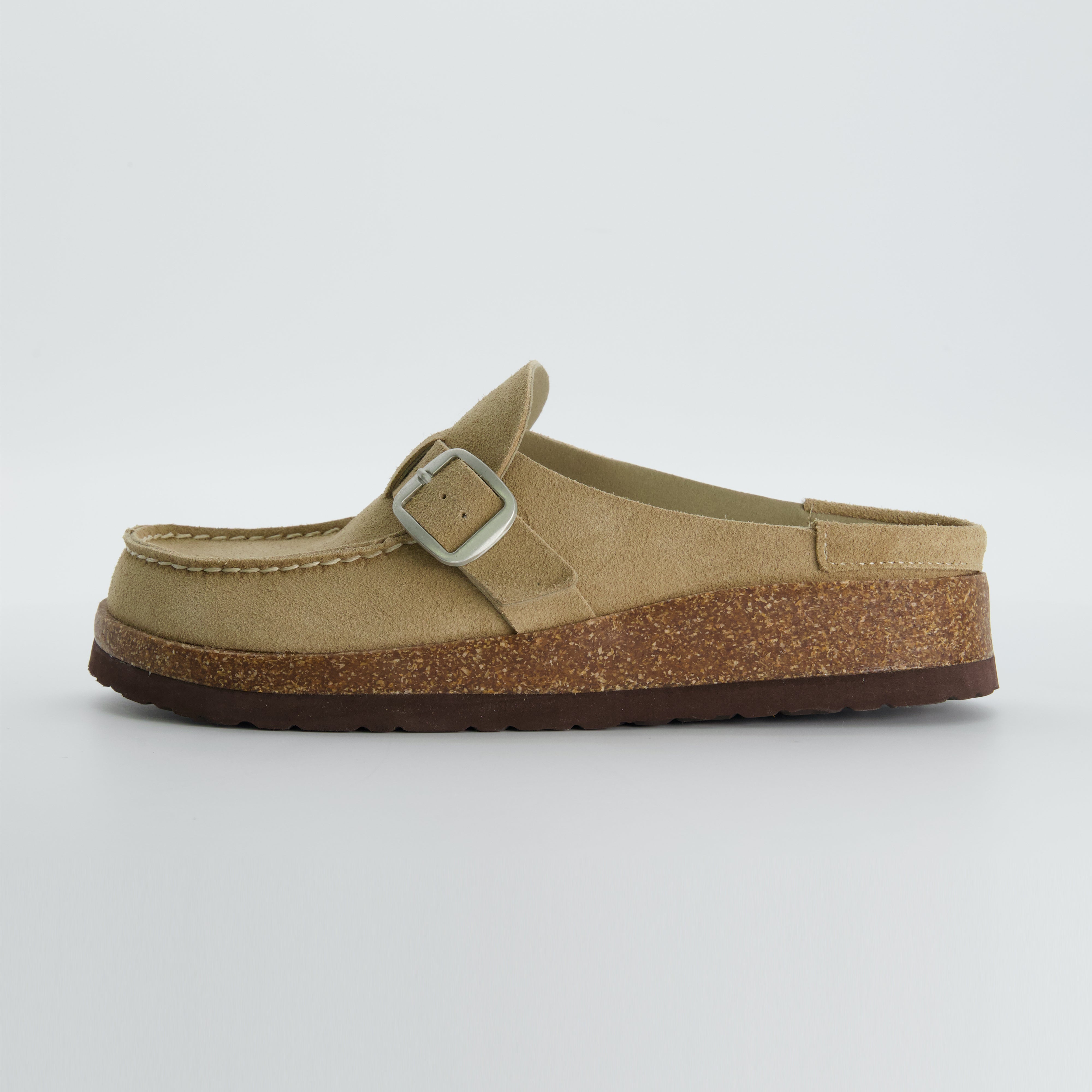 Hobby Suede Clogs Taupe
