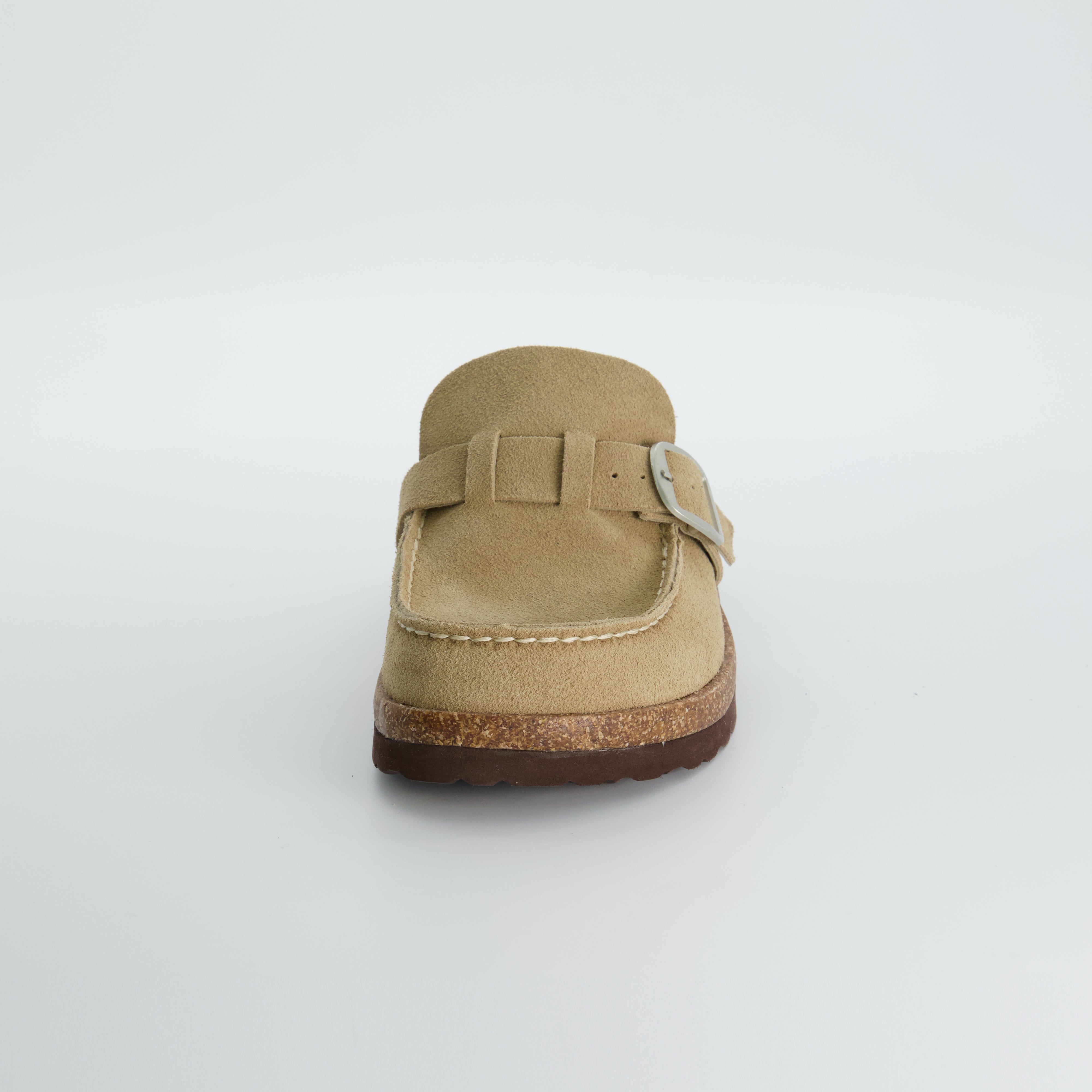 Hobby Suede Clogs Taupe