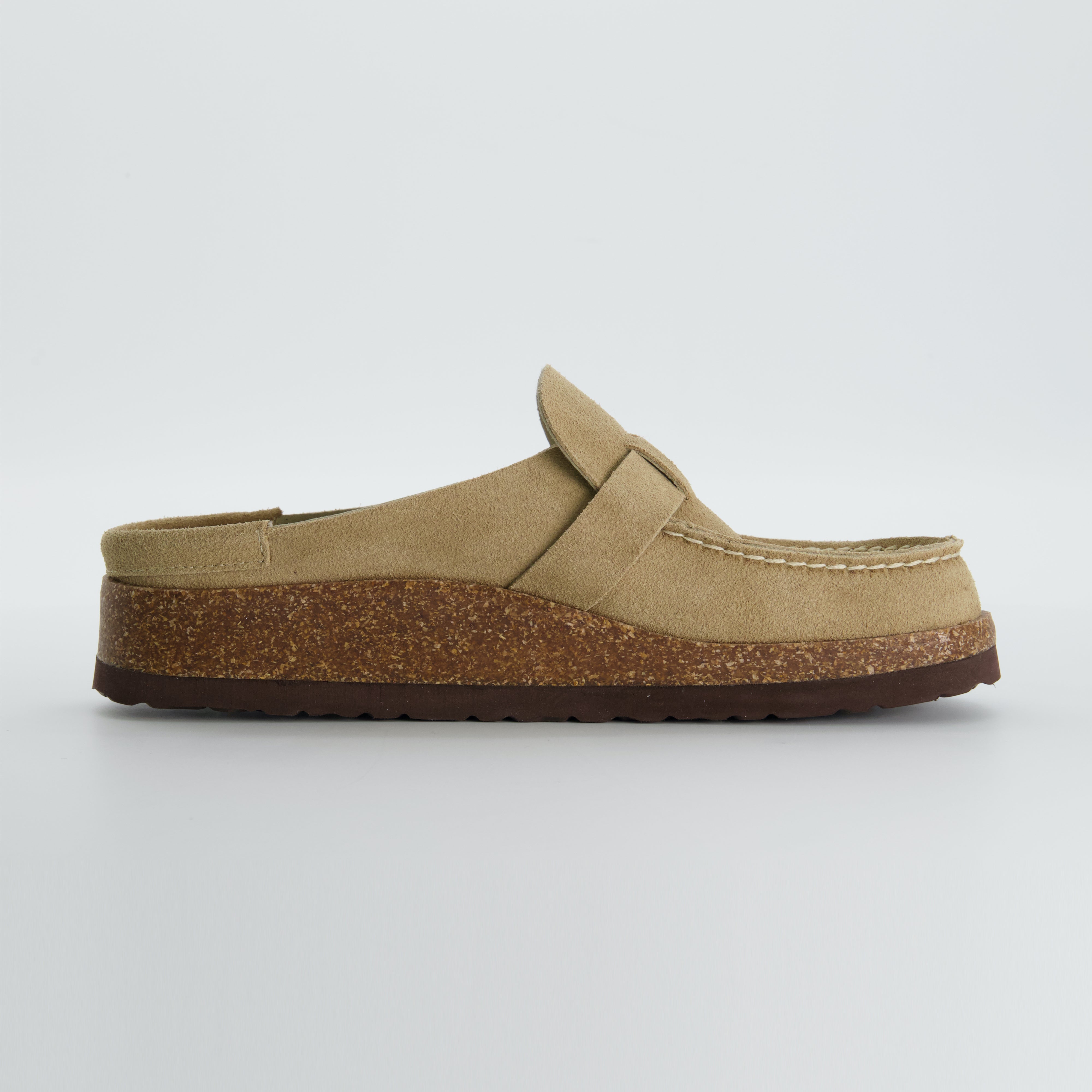 Hobby Suede Clogs Taupe