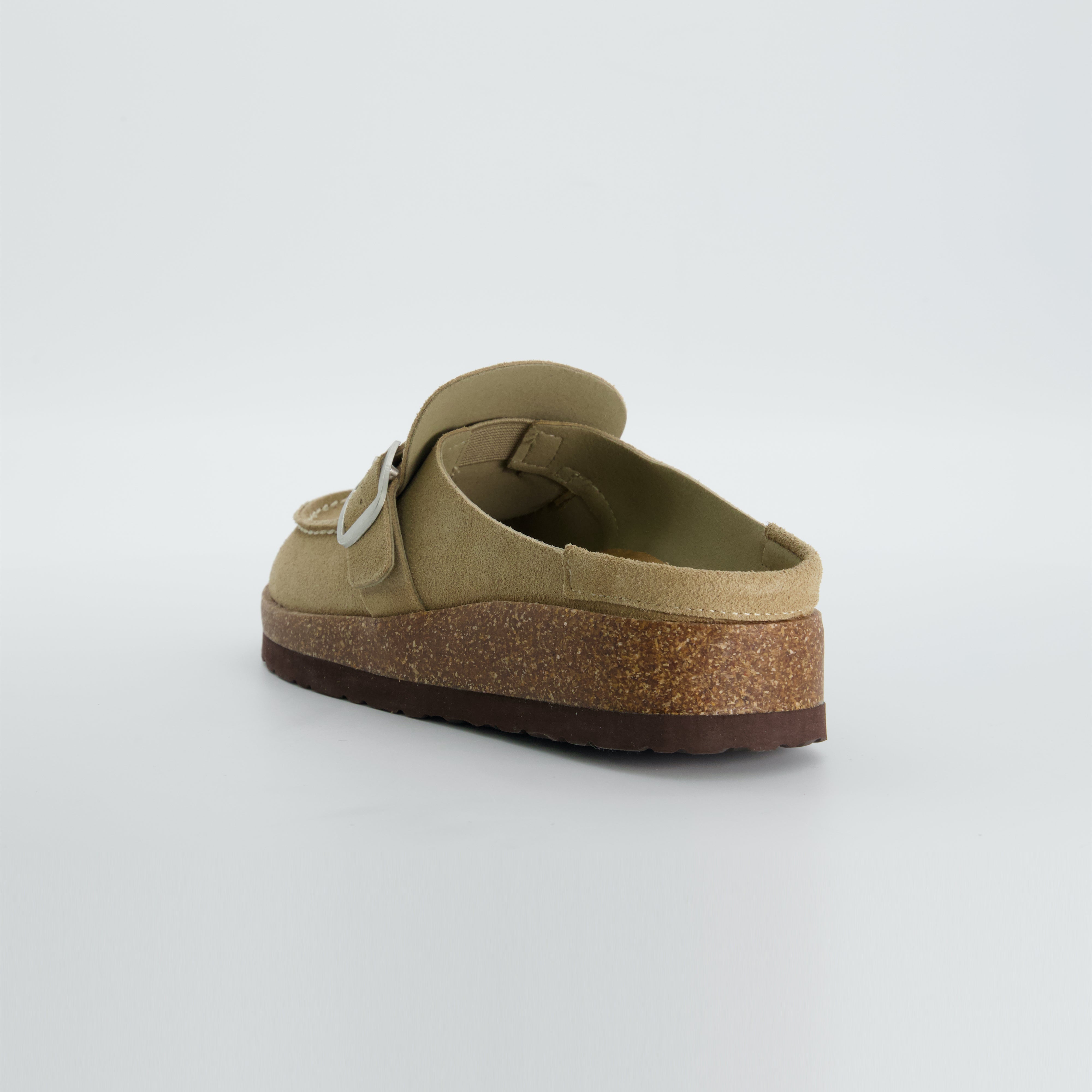 Hobby Suede Clogs Taupe