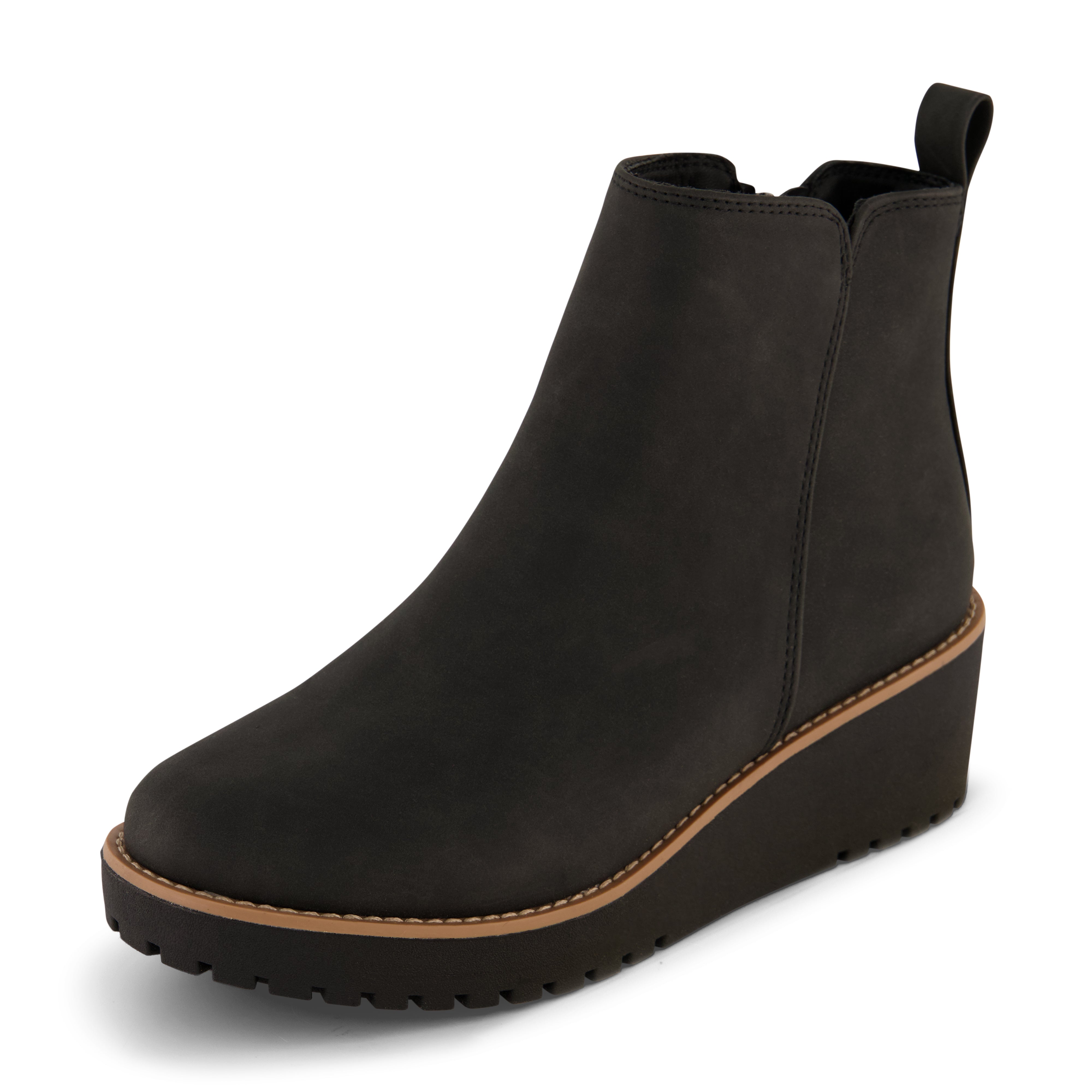 Ilena Slip-on Wedge Bootie Black
