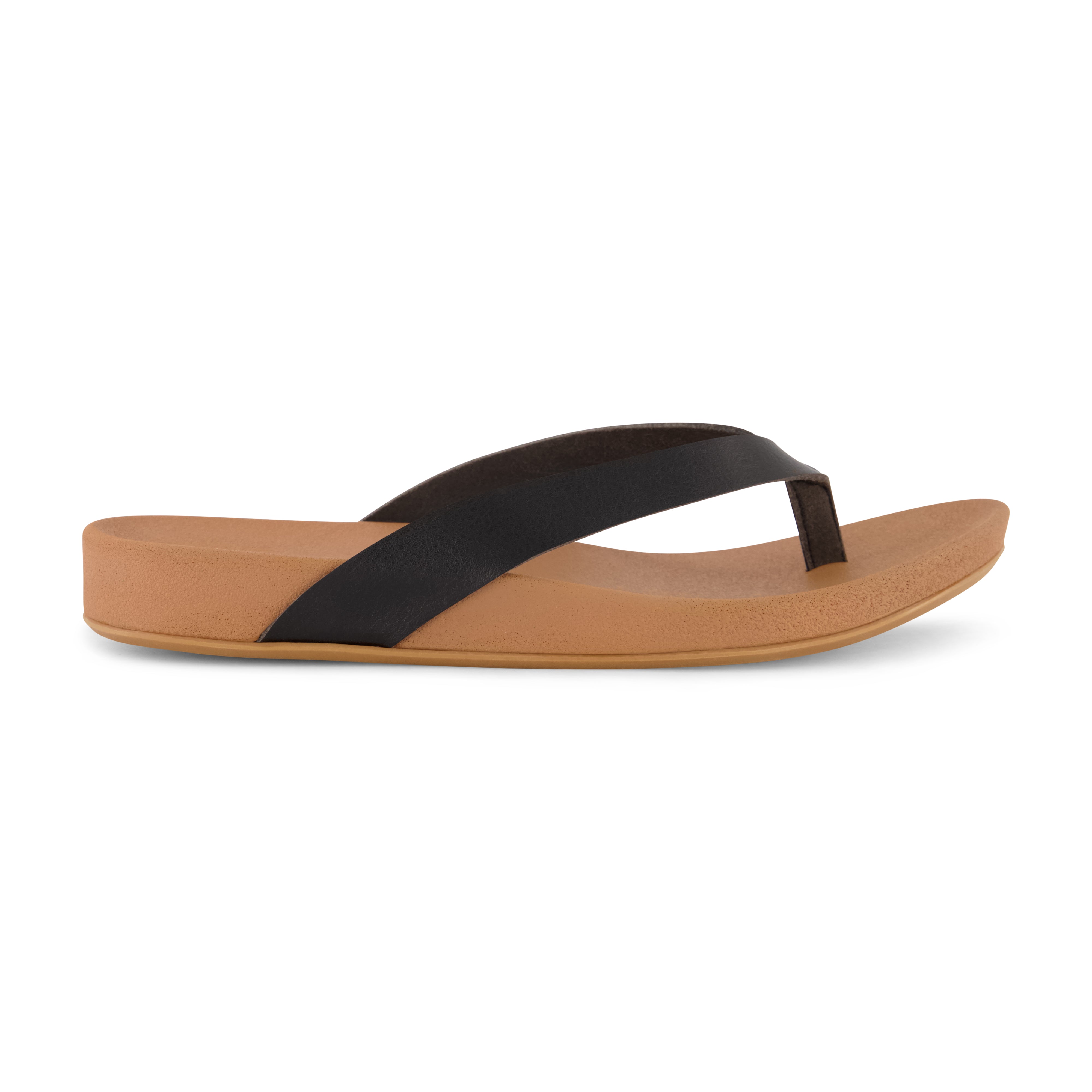 Jacey Footbed Thong Sandal Black