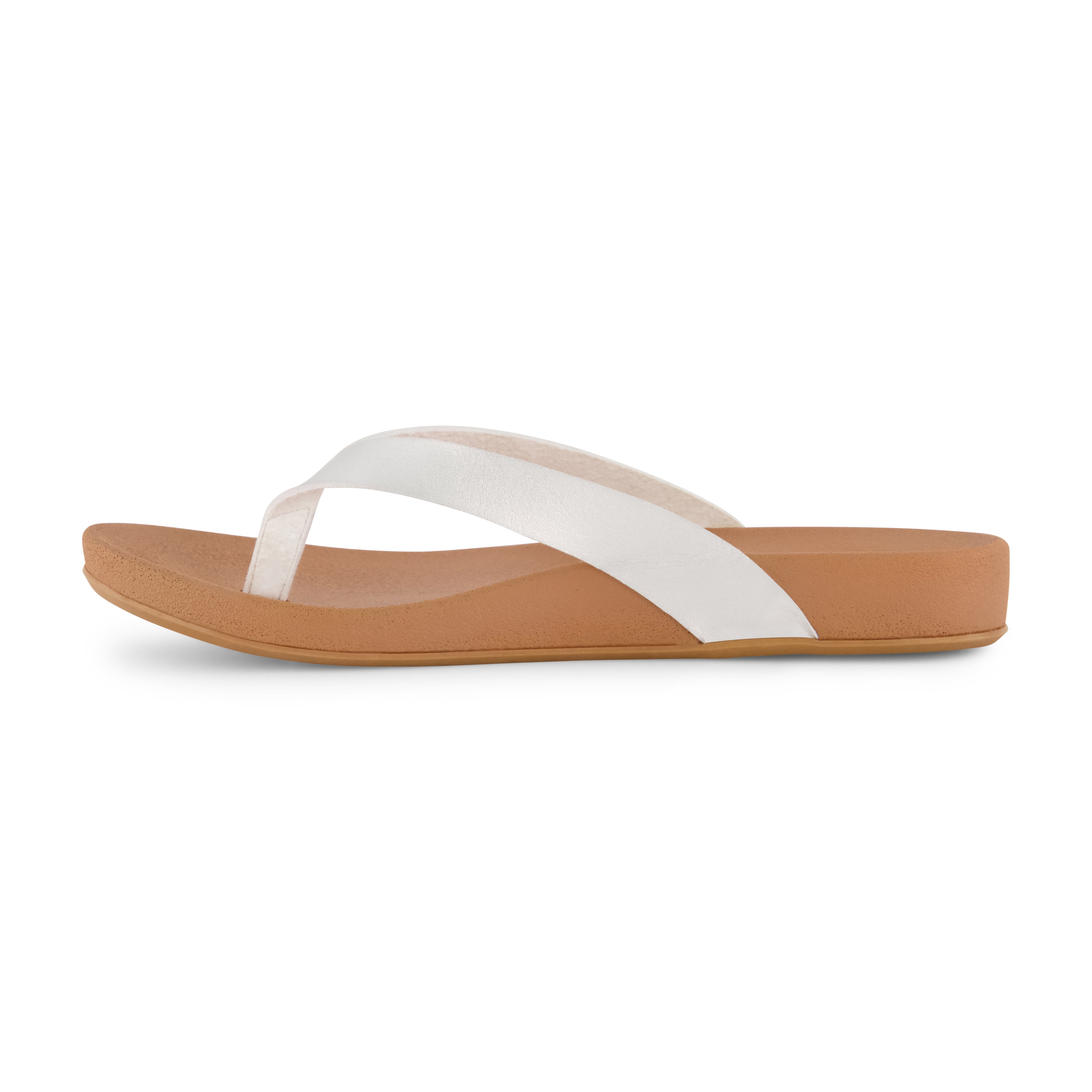 Jacey Footbed Thong Sandal Silver