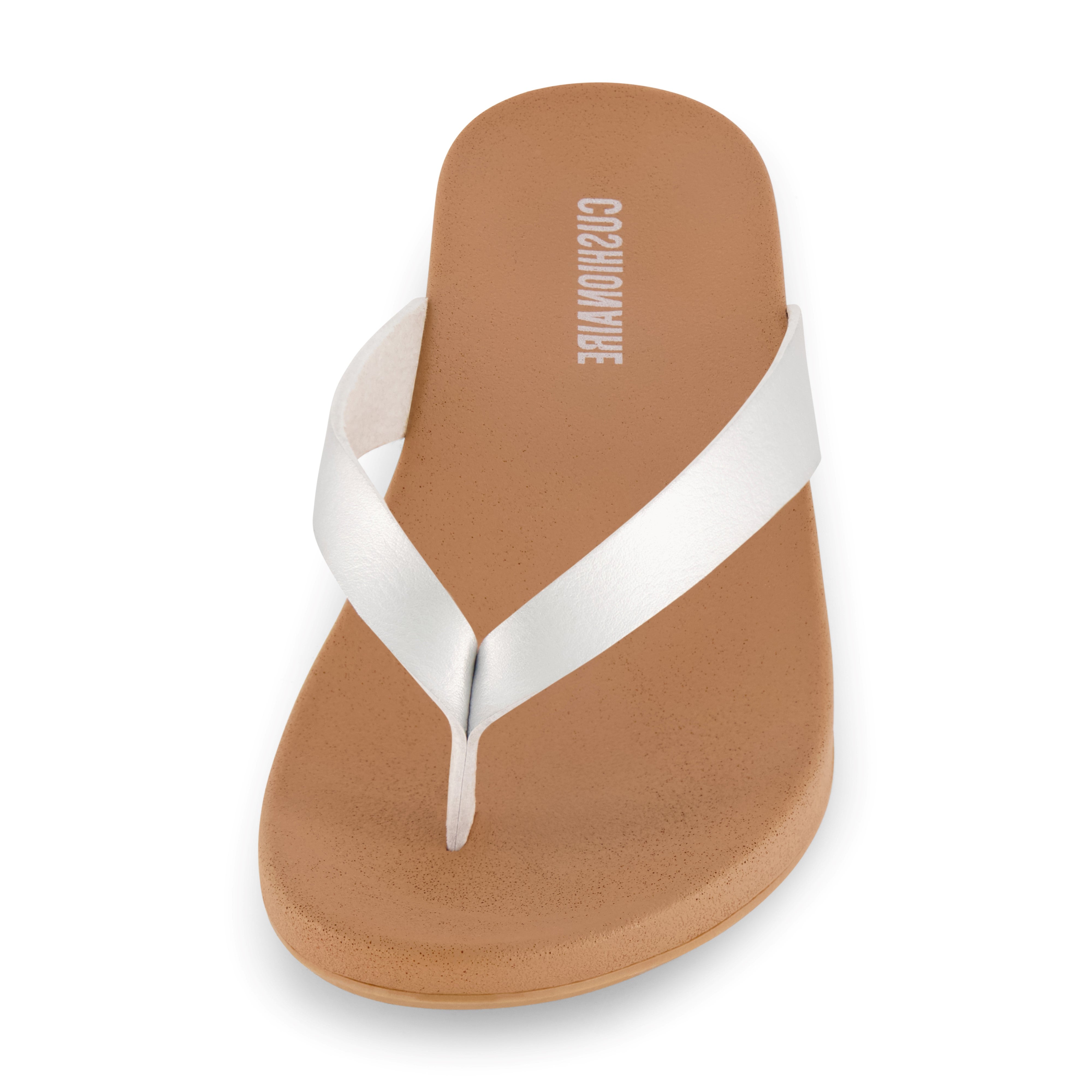Jacey Footbed Thong Sandal Silver