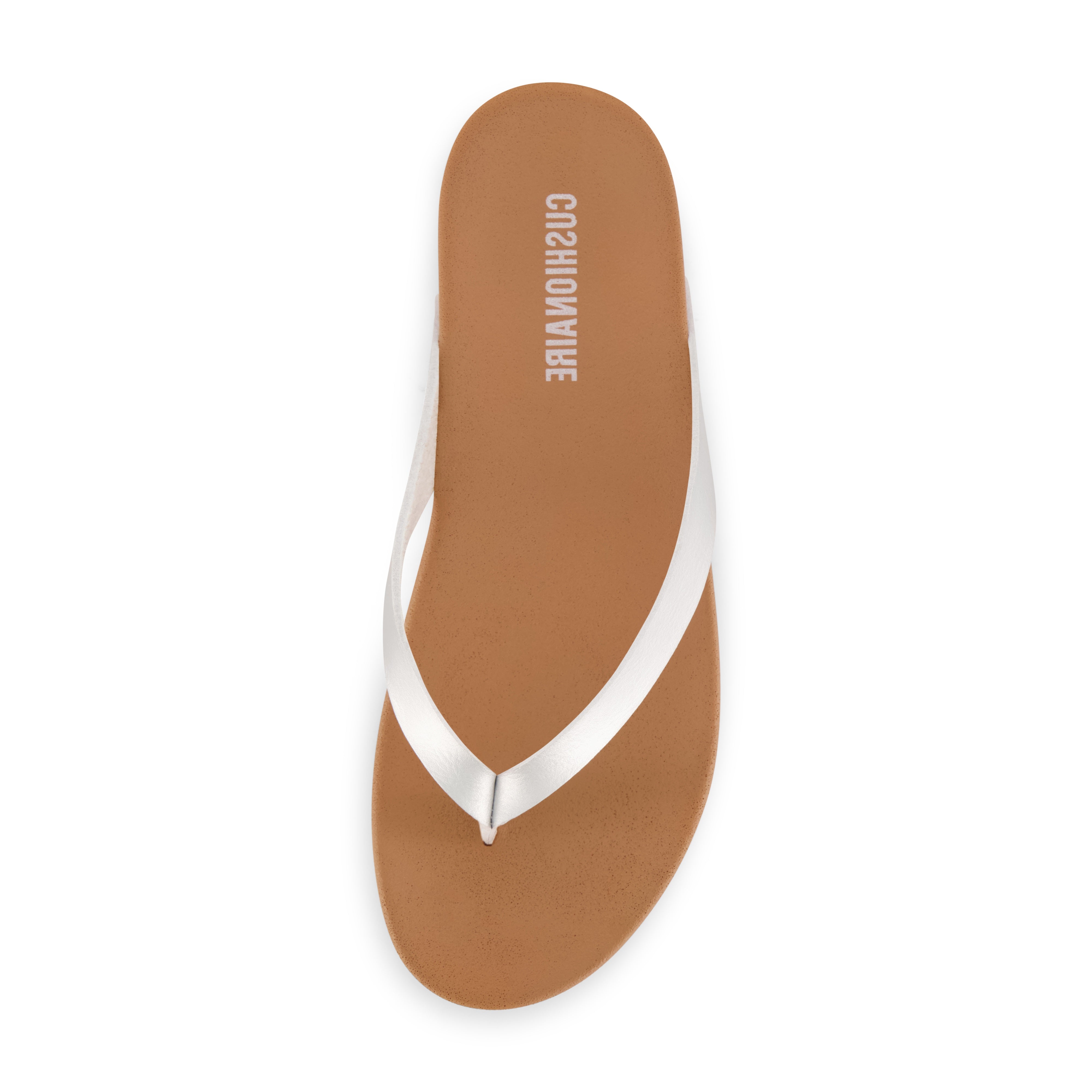 Jacey Footbed Thong Sandal Silver