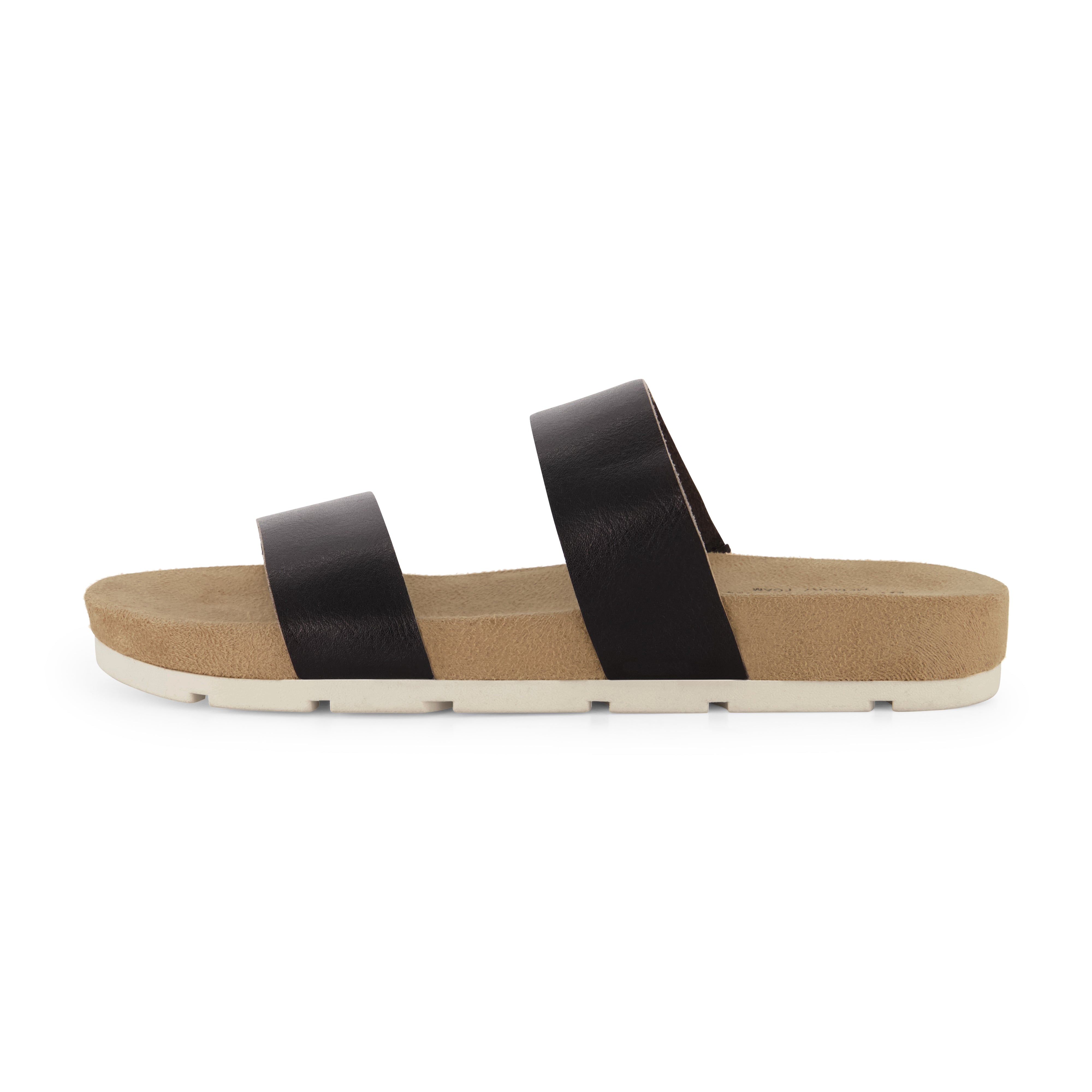 Jaimy Two Band Footbed Sandal Black