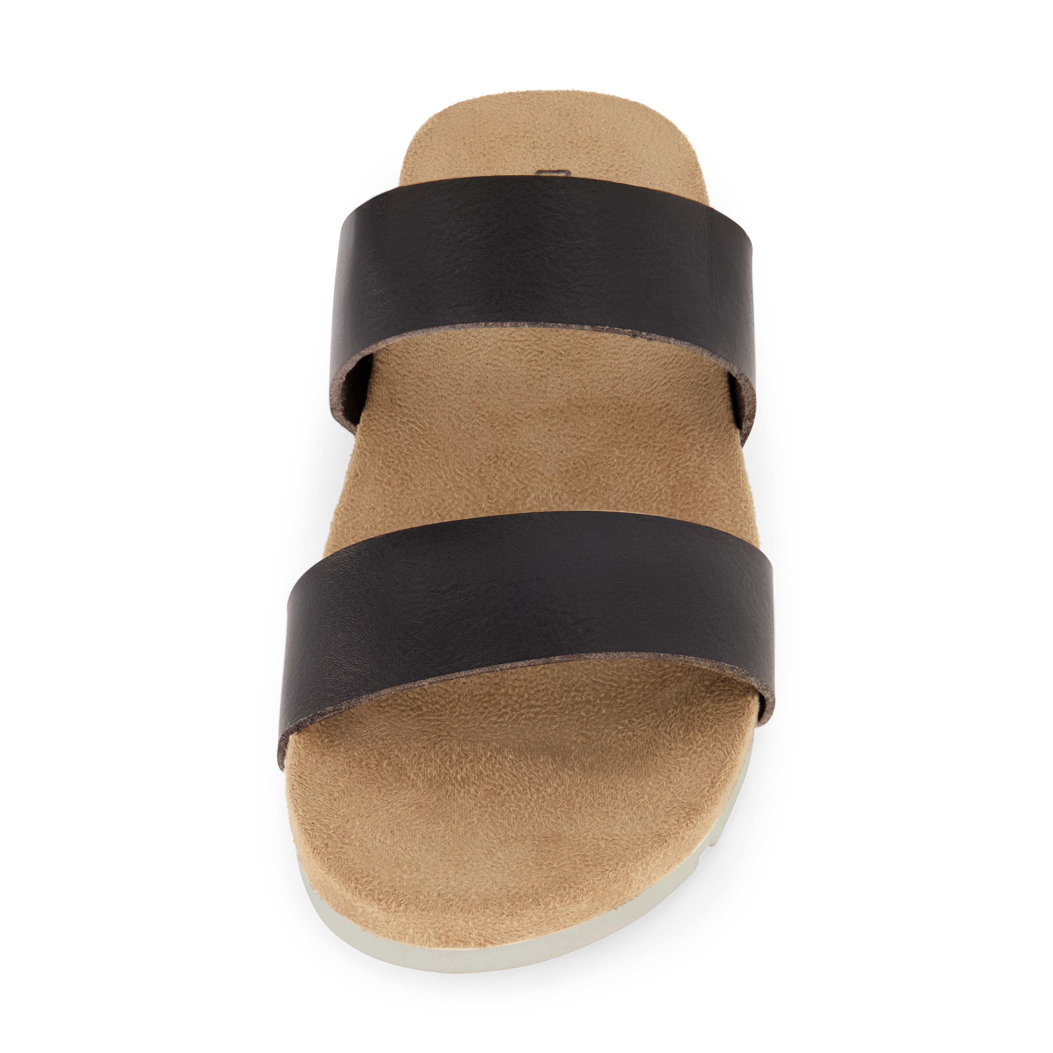 Jaimy Two Band Footbed Sandal Black