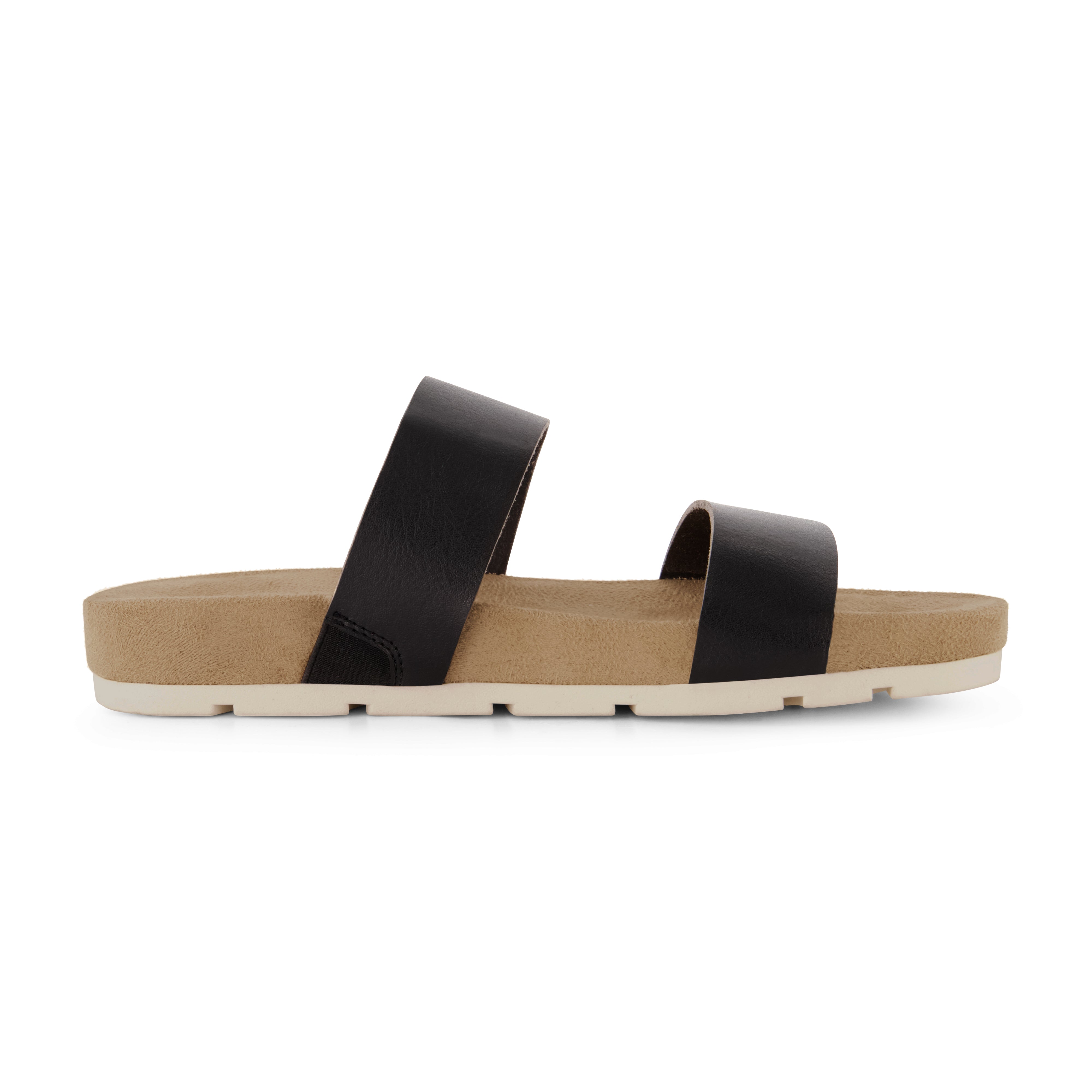 Jaimy Two Band Footbed Sandal Black
