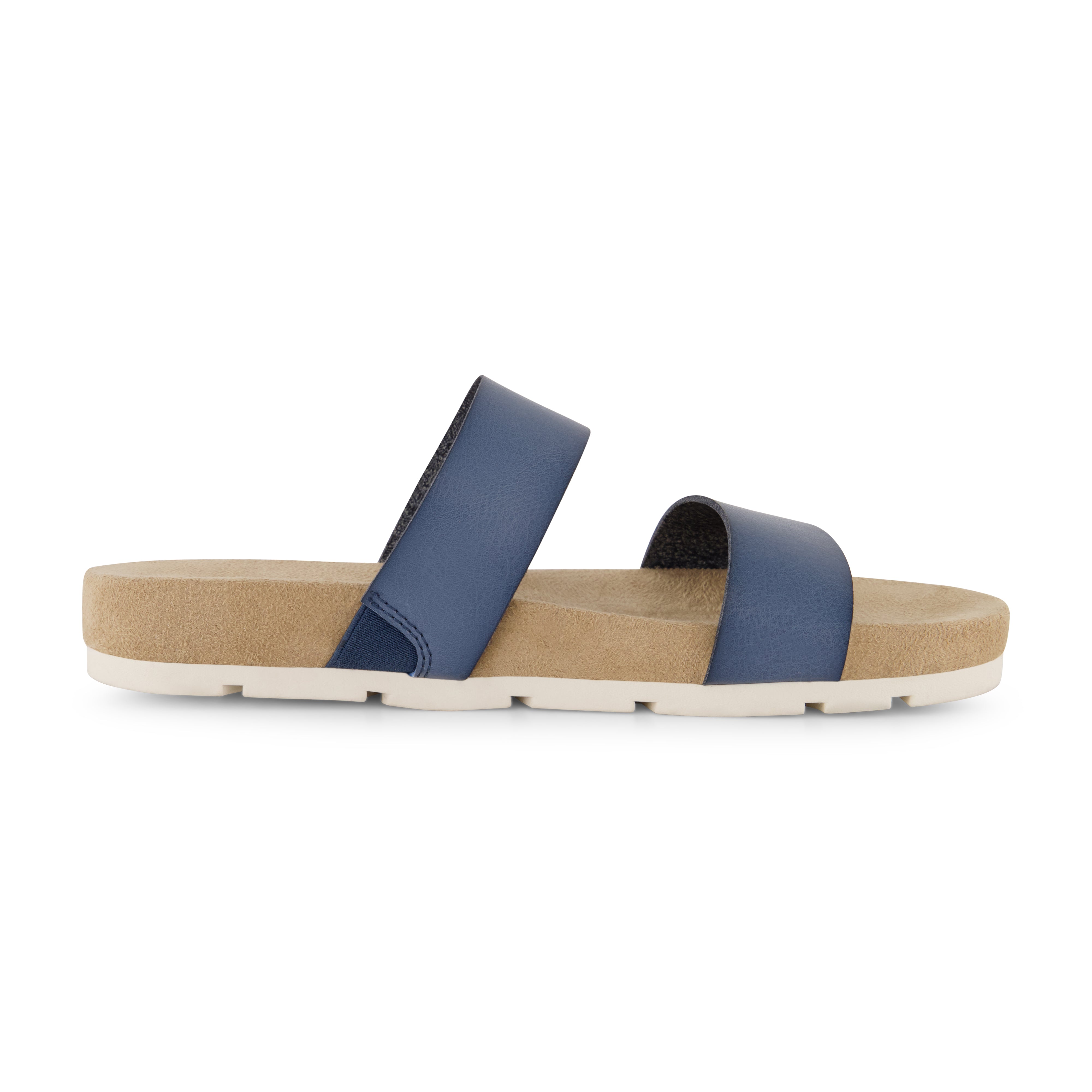 Jaimy Two Band Footbed Sandal Blue