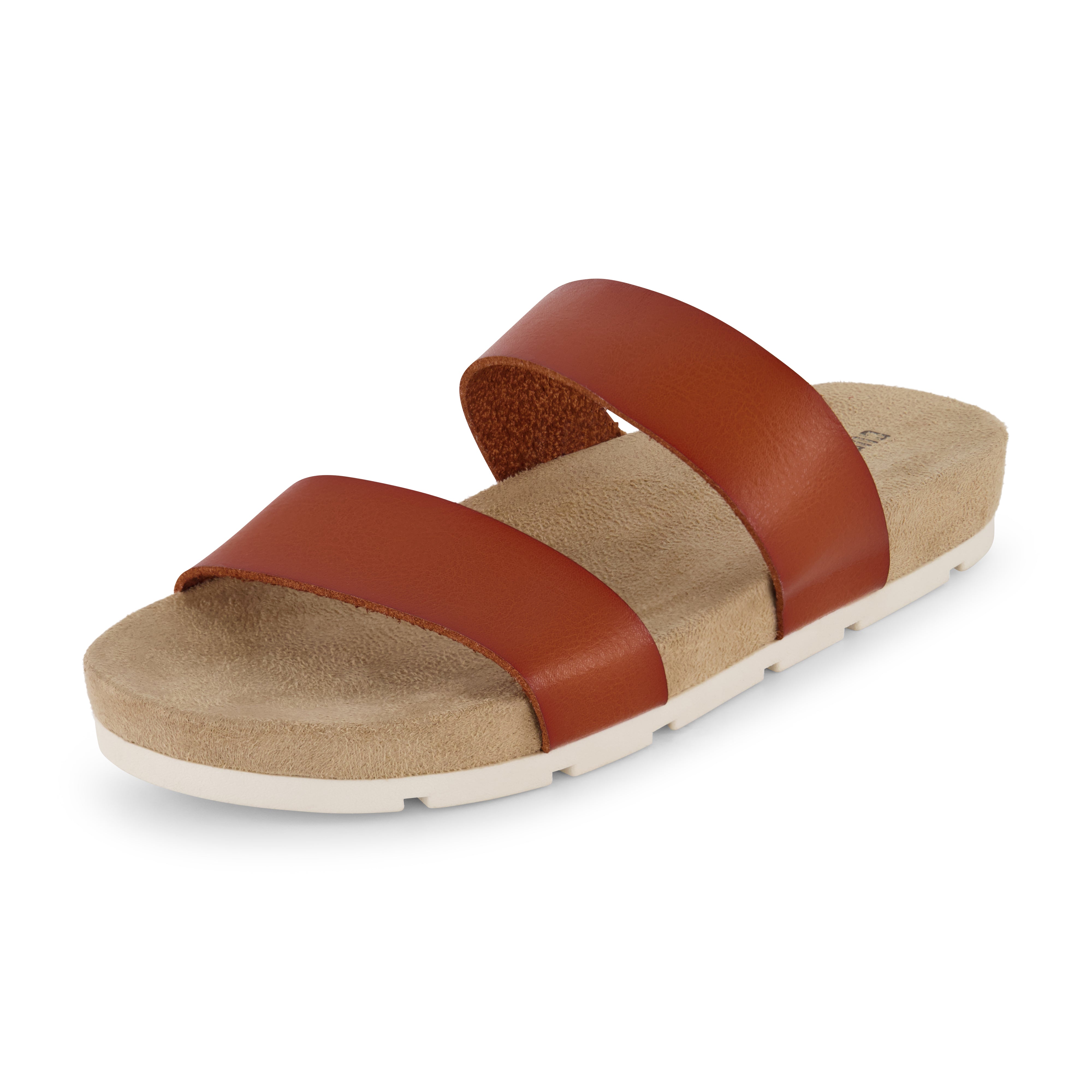Jaimy Two Band Footbed Sandal Caramel